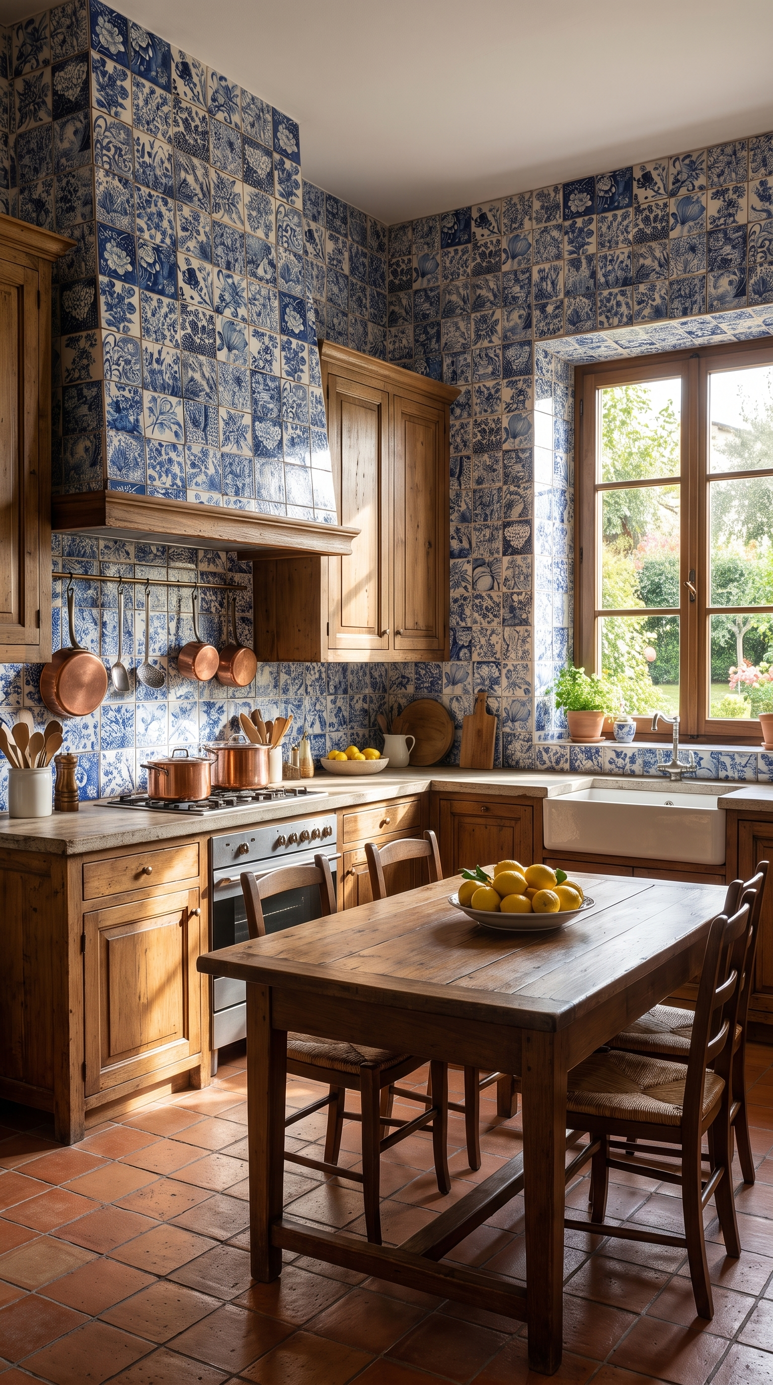 blue white tile wallpaper delft floral pattern
azulejo tile wallpaper botanical ceramic design