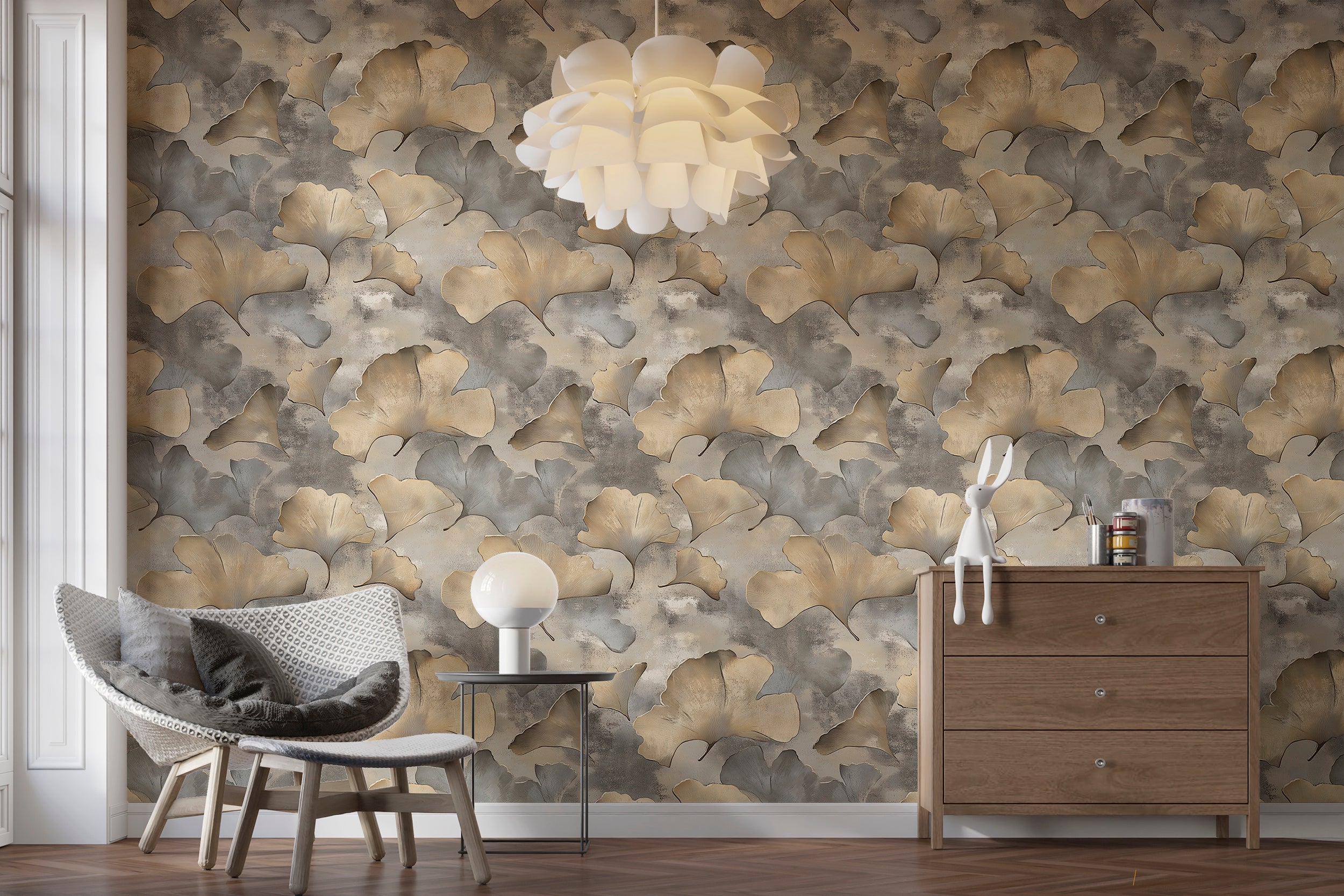 Ginkgo leaf wall decor for elegant living room accents
Neutral ginkgo leaf wallpaper for sophisticated room designGinkgo leaf wall decor for elegant living room accents
Neutral ginkgo leaf wallpaper for sophisticated room design