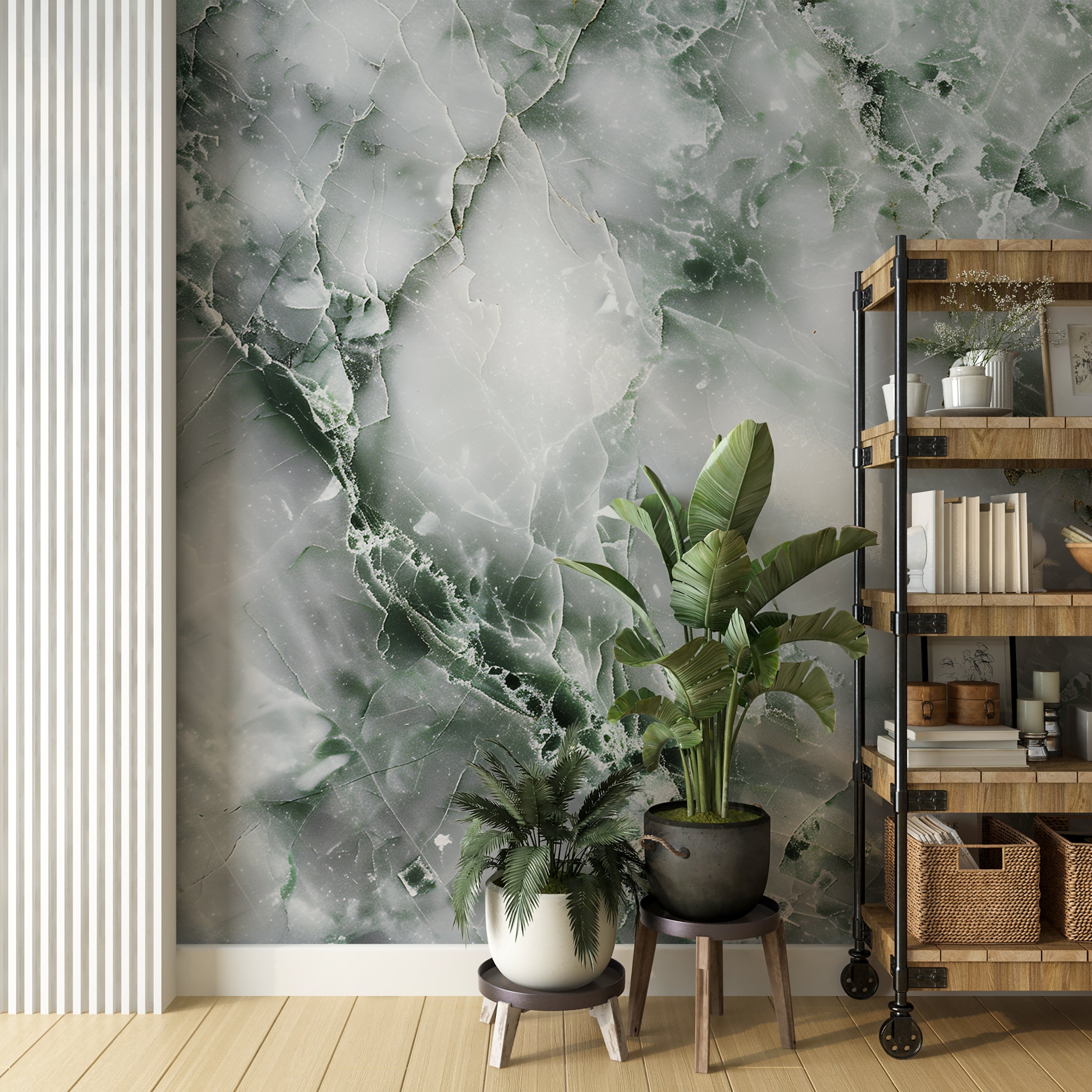 High-quality marble mural for living room Peel and stick luxury marble wall art