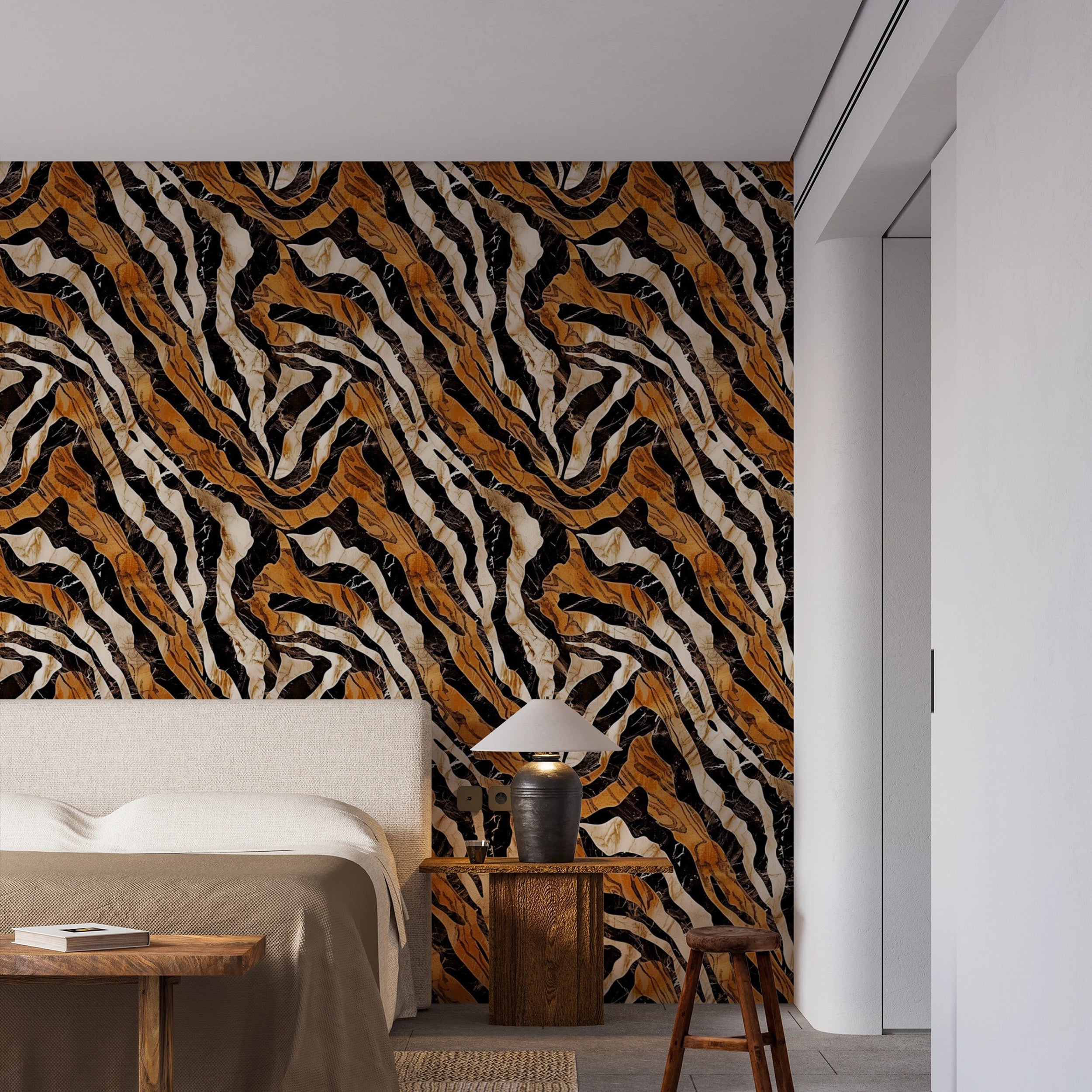 Removable tropical wallpaper for bedroom