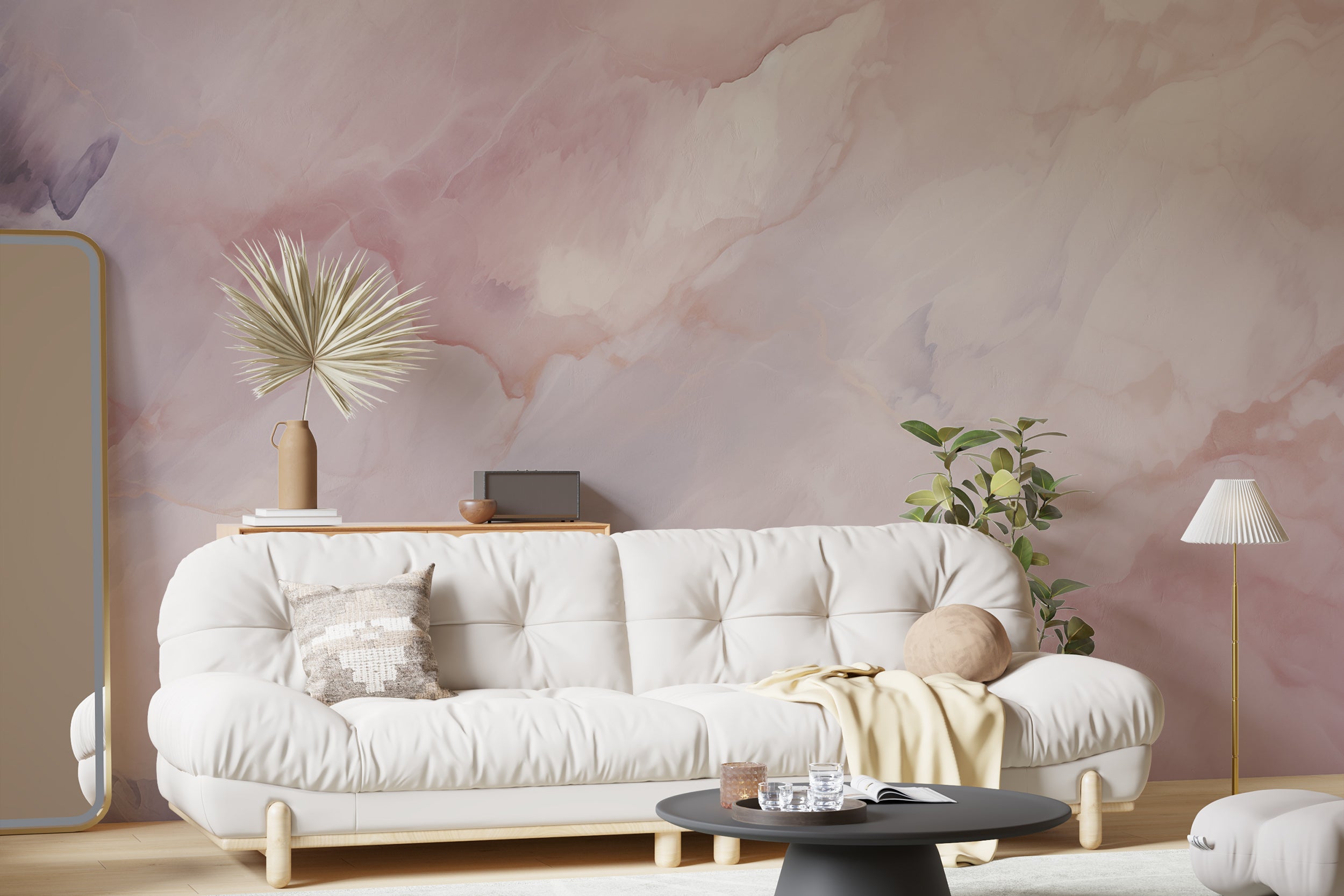 Pink Marble Self-Adhesive Decor for Effortless Style