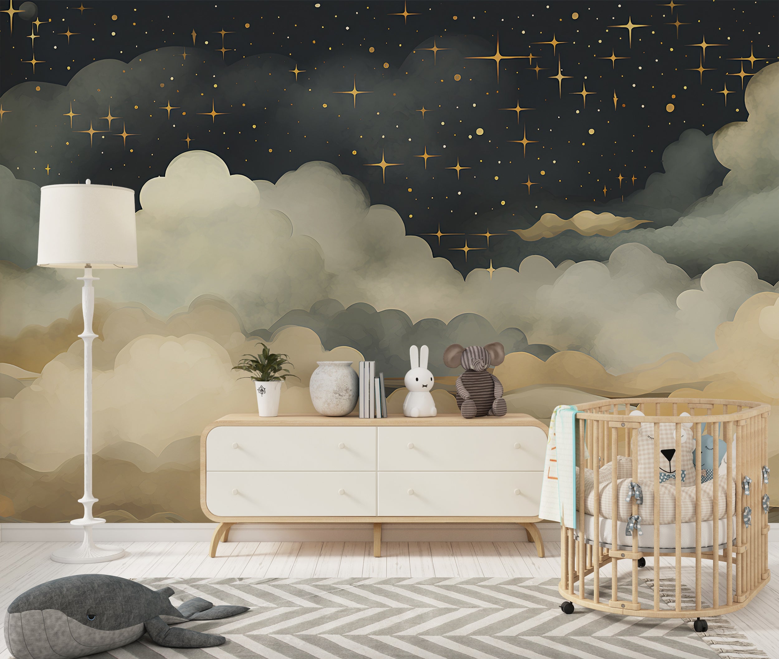Imaginative Nursery Sky Theme Wall Art