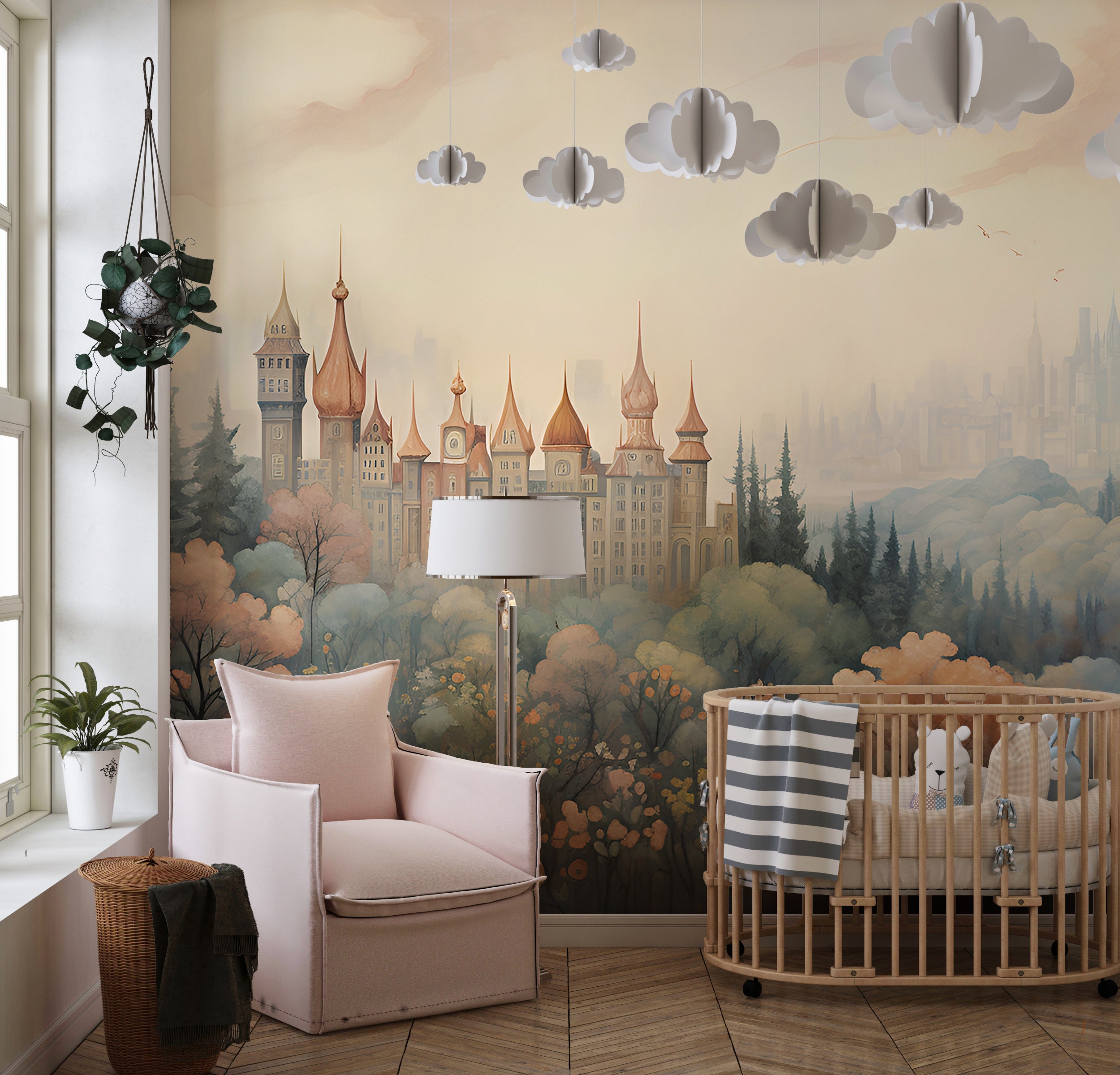 Elegant Old Town Wall Decal