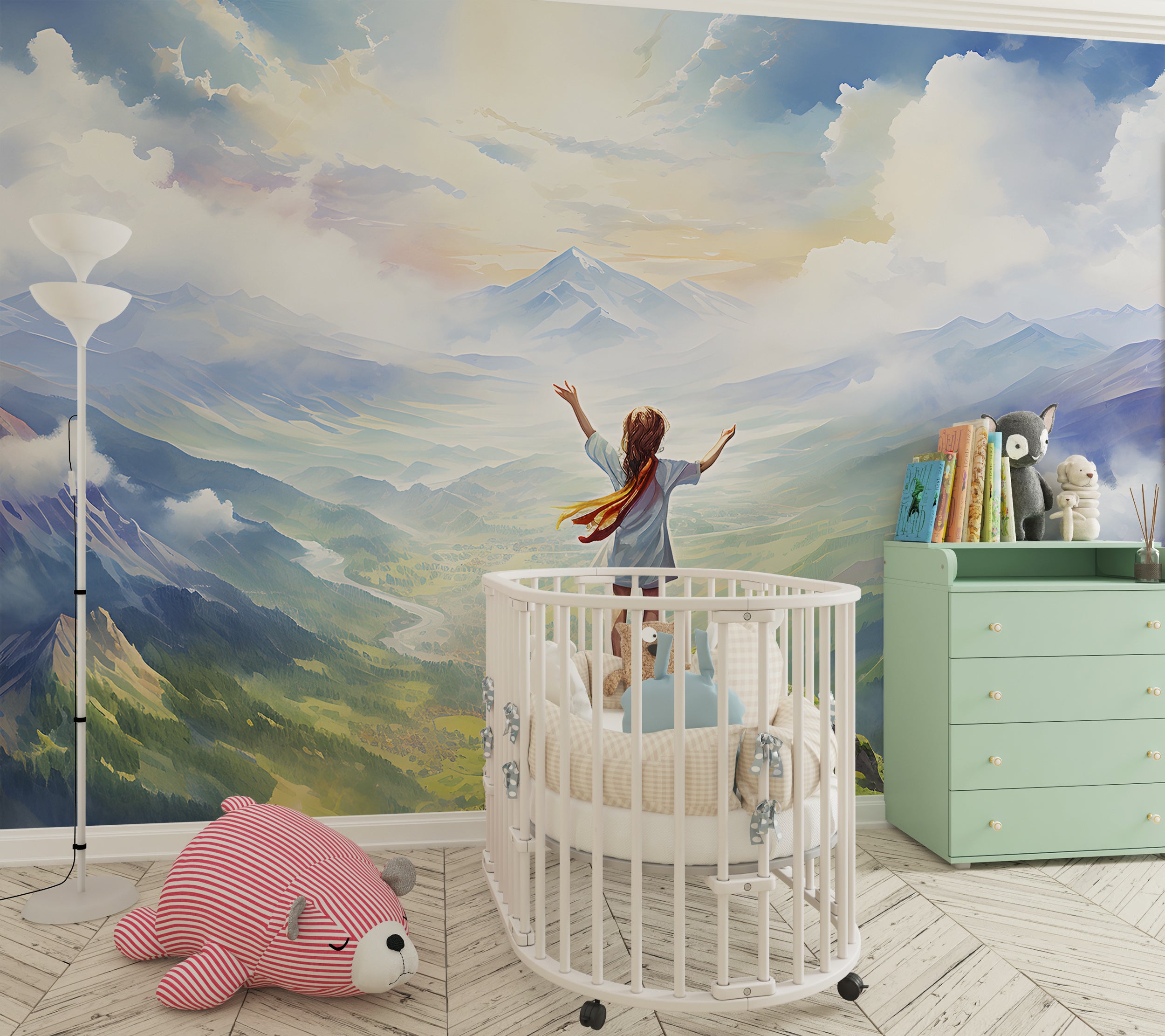 Scenic Landscape Wallpaper for Nursery