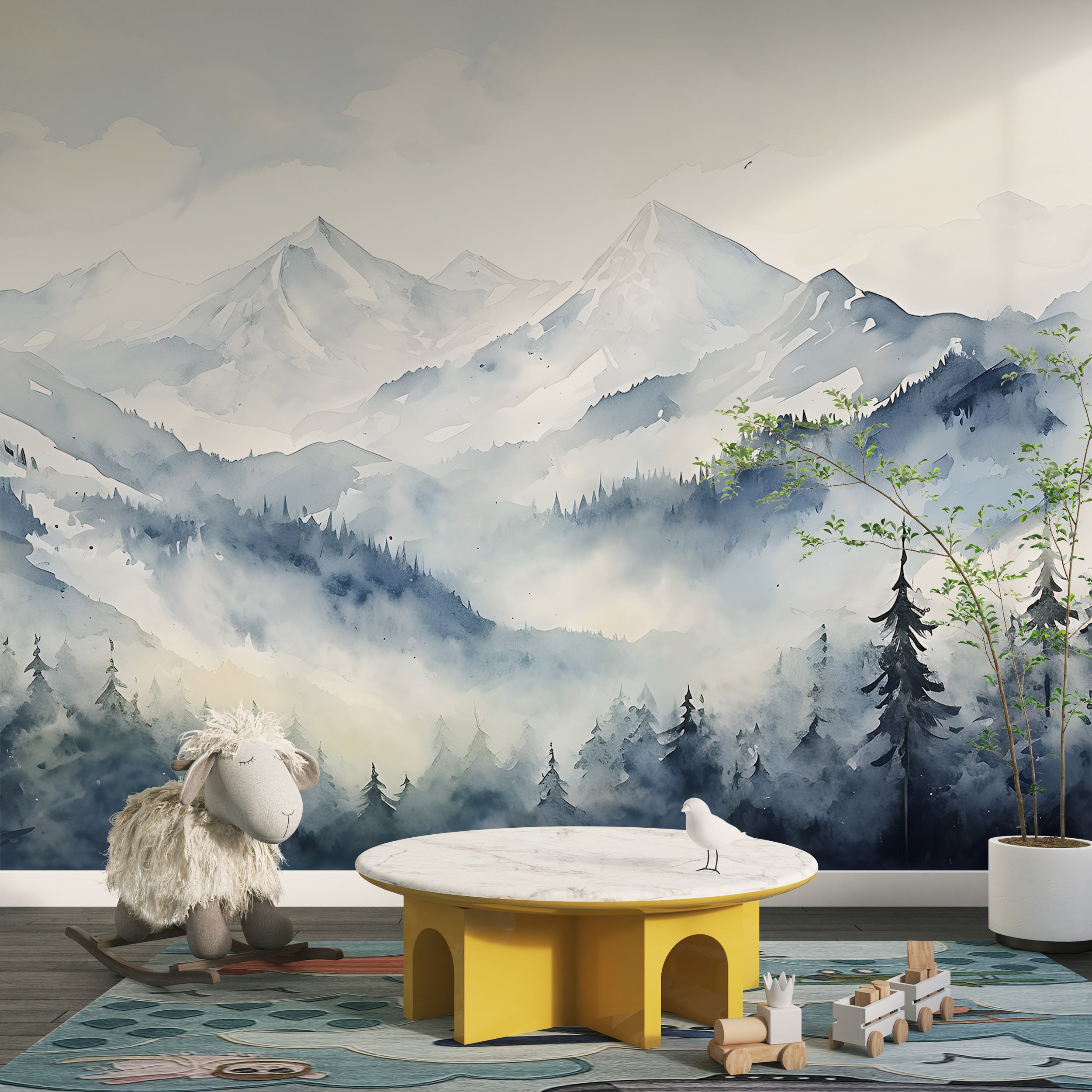 Snowy Landscape Wallpaper Decor