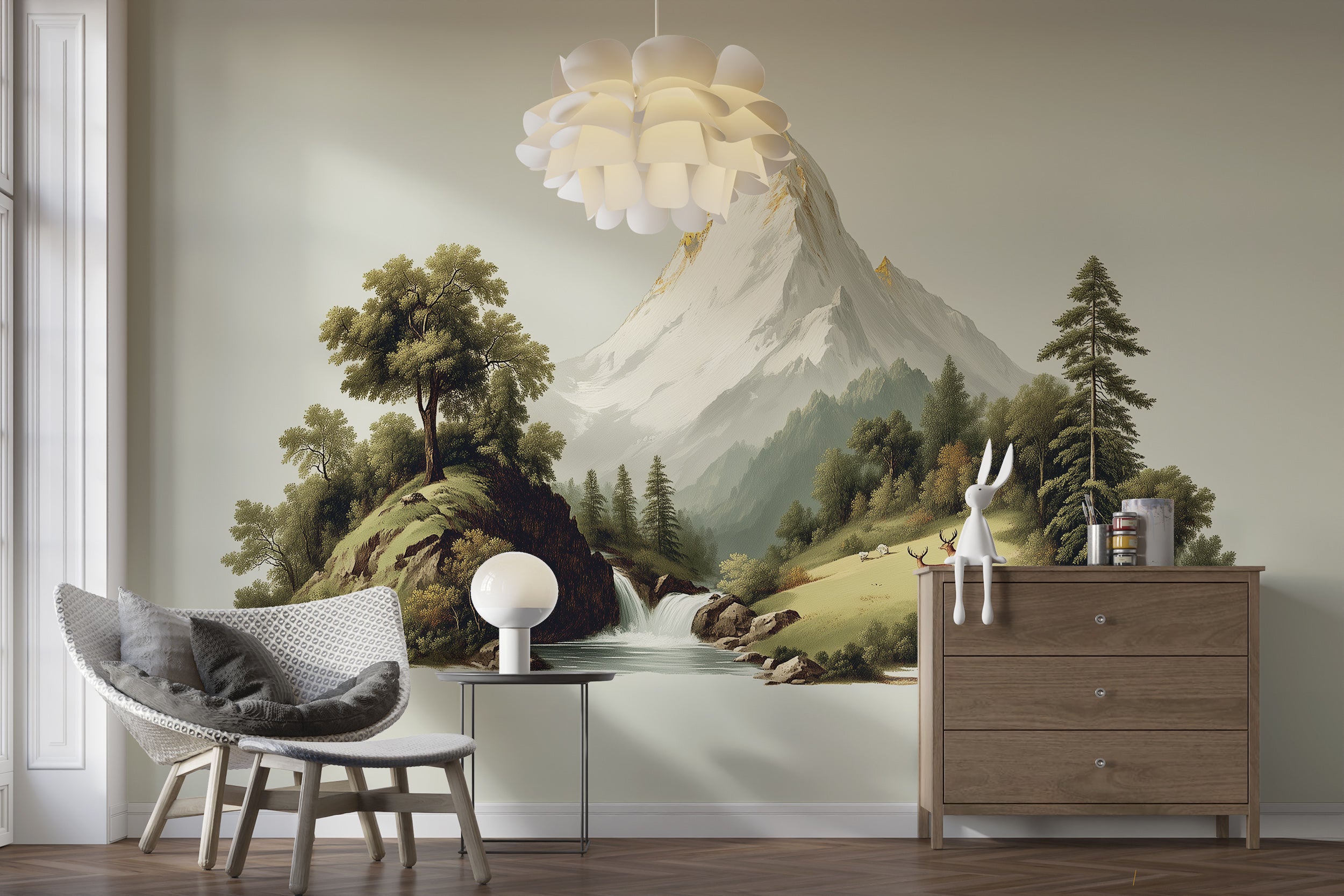 Misty forest wall decor

Nature landscape removable wallpaper