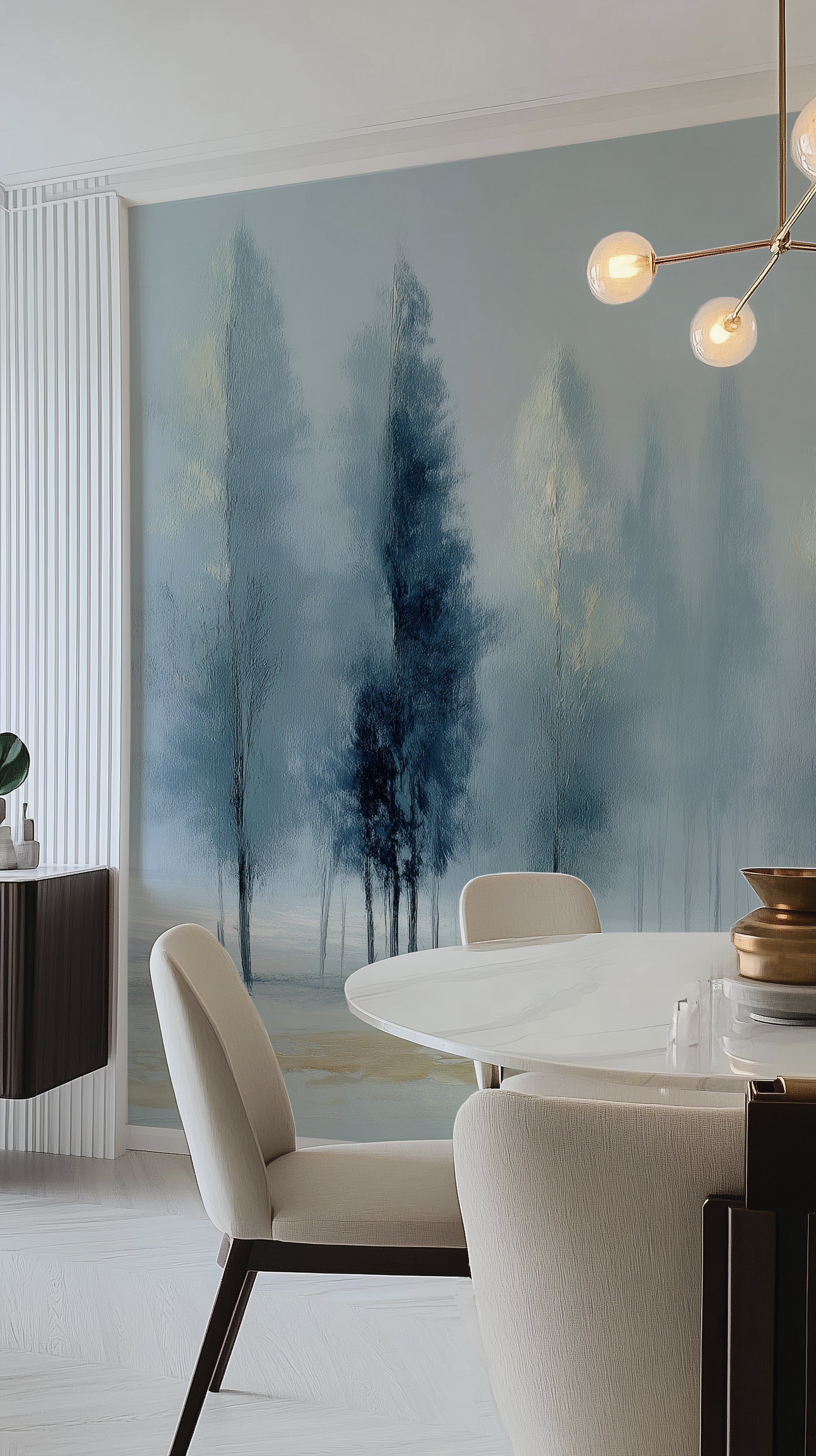 Calm forest mural for living rooms

Scandinavian tree wall wallpaper