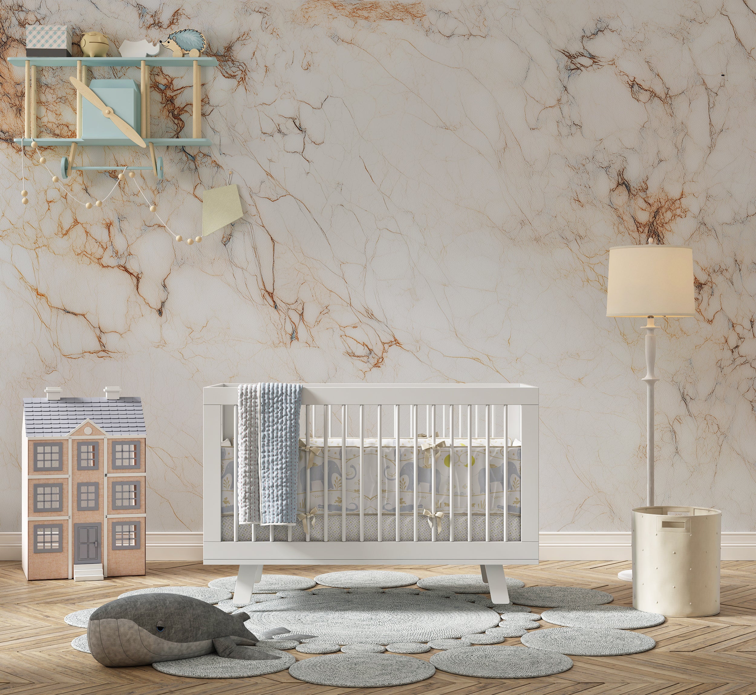 Removable stone effect wall mural

Brown veined marble peel wallpaper