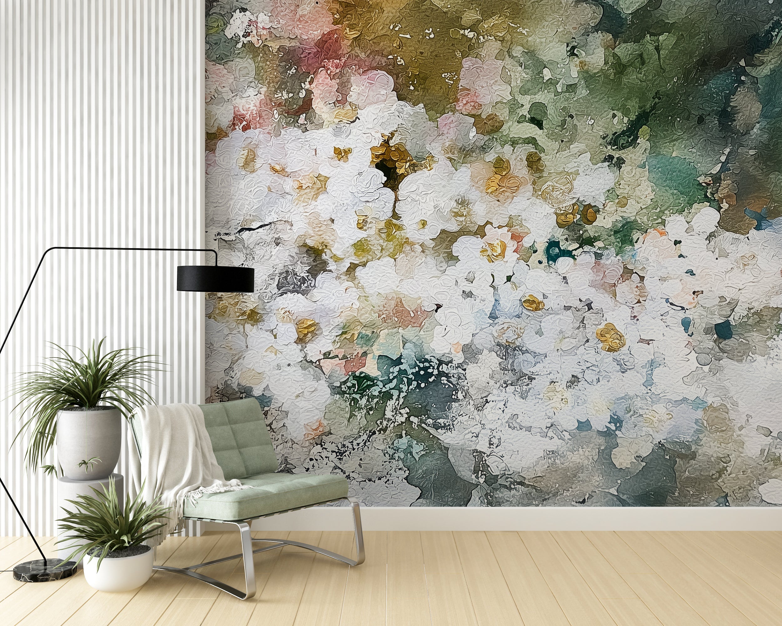 modern abstract nature mural

loose watercolor floral pattern wallpaper