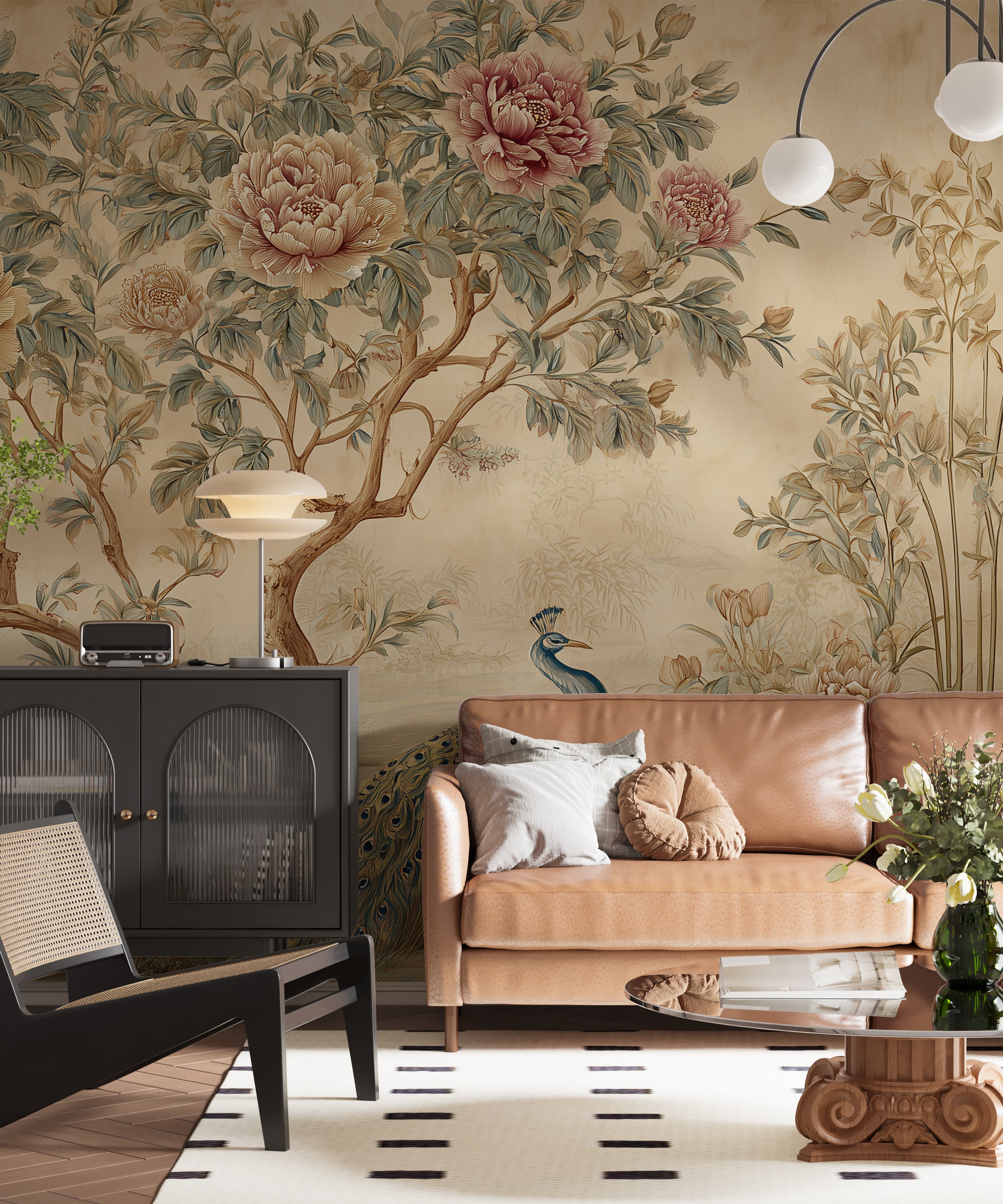 nature inspired mural botanical wallpaper
classic landscape wallpaper floral design