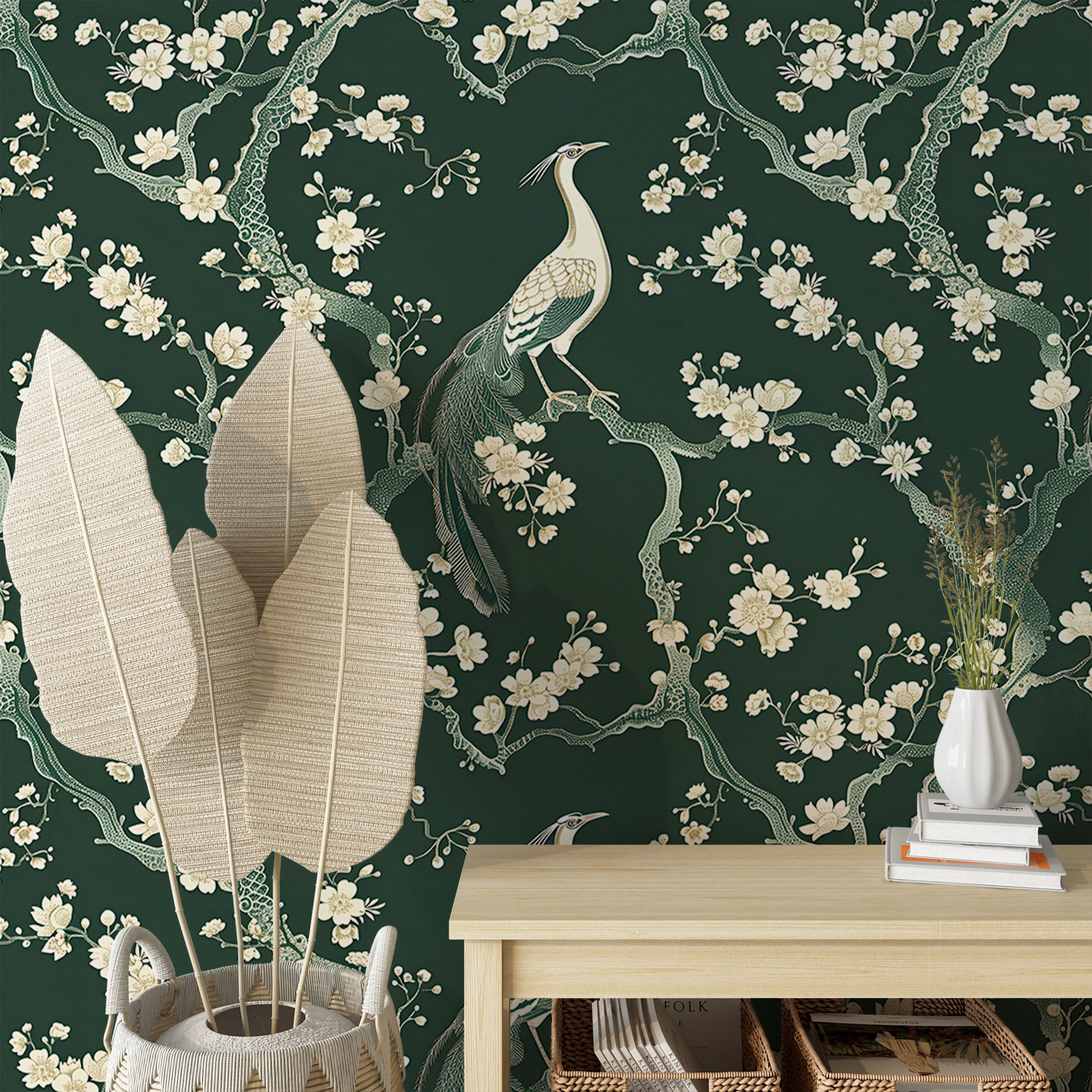 Removable chinoiserie wall decor