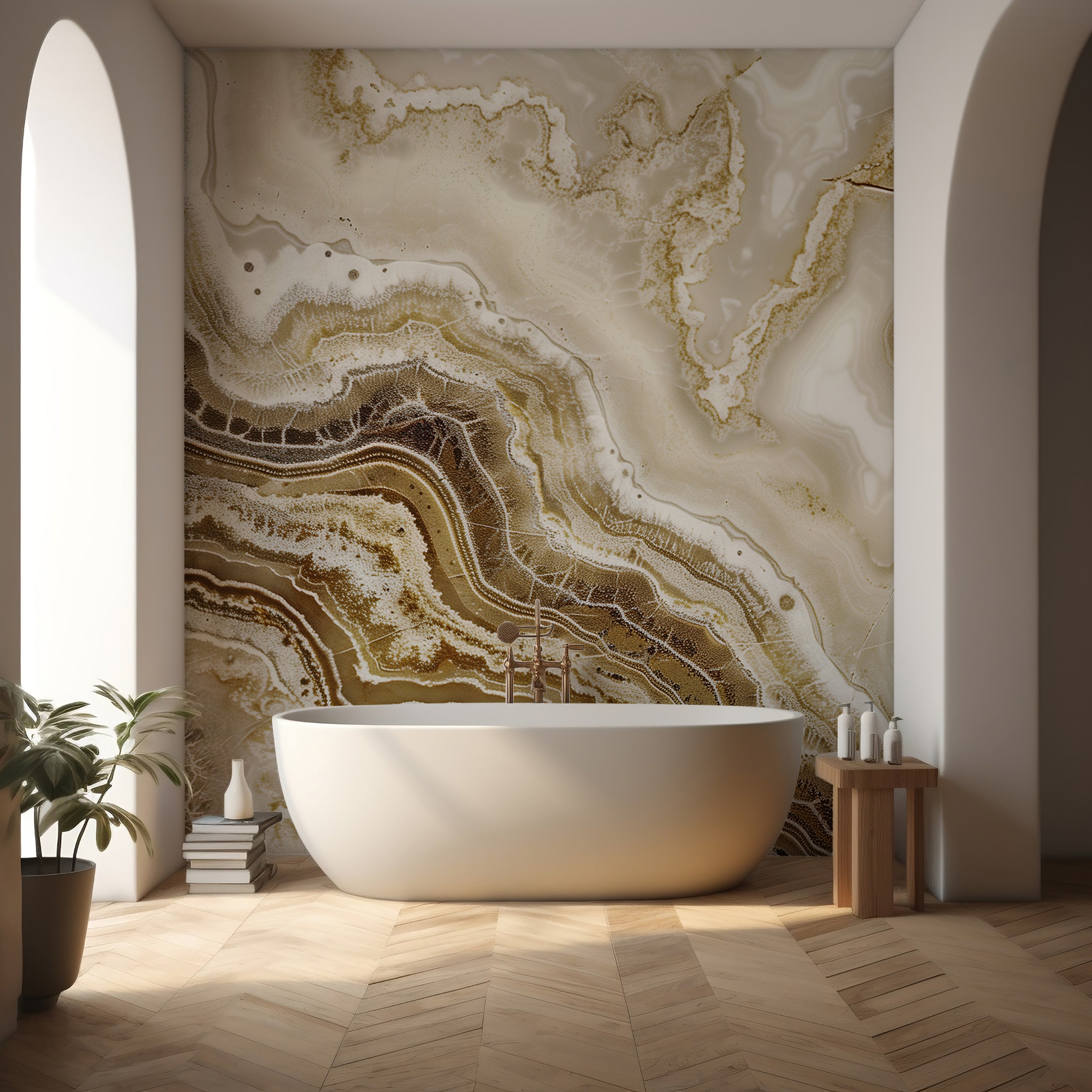 Natural marble texture peel and stick wallpaper