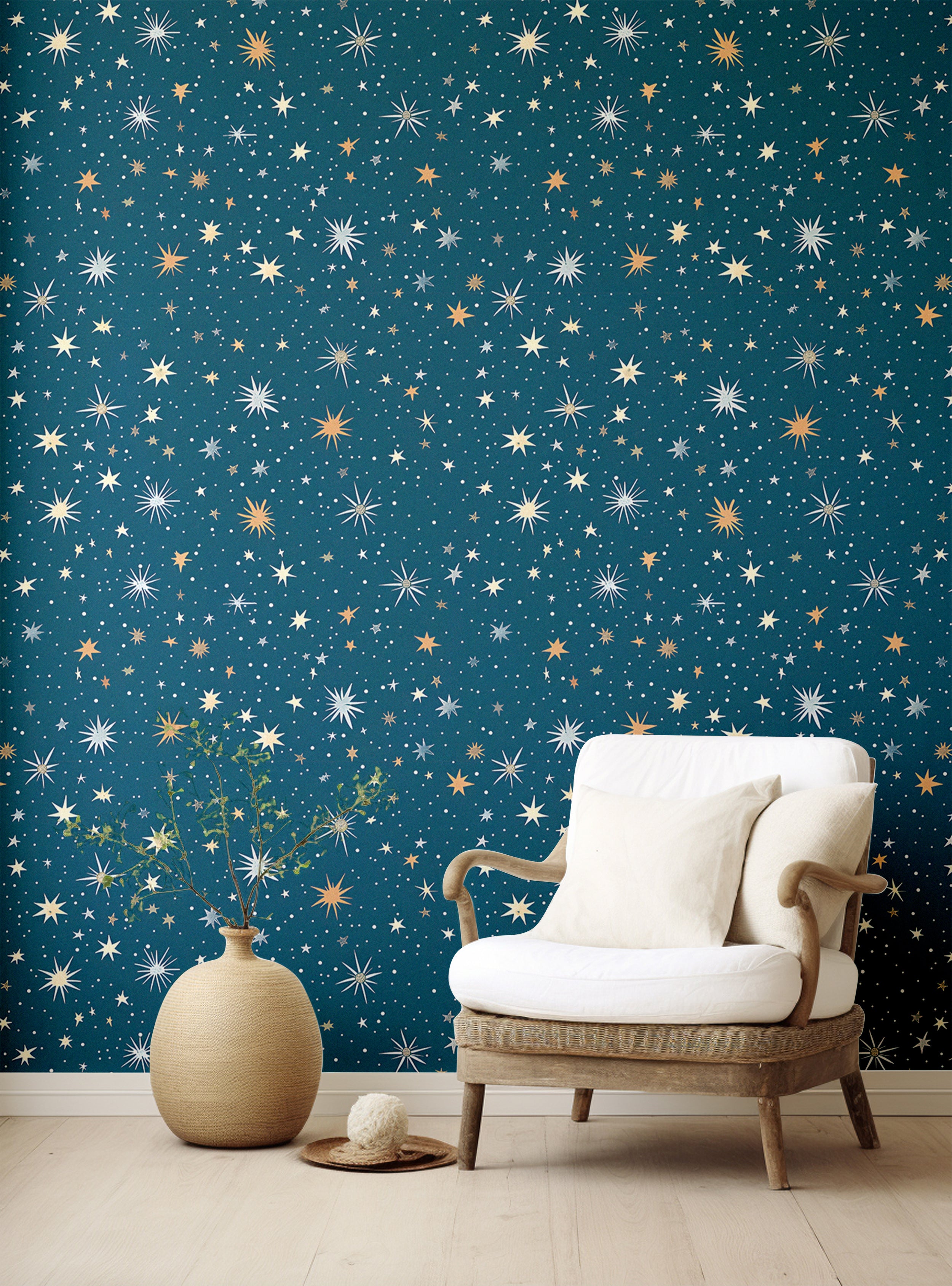 Starry sky removable wallpaper