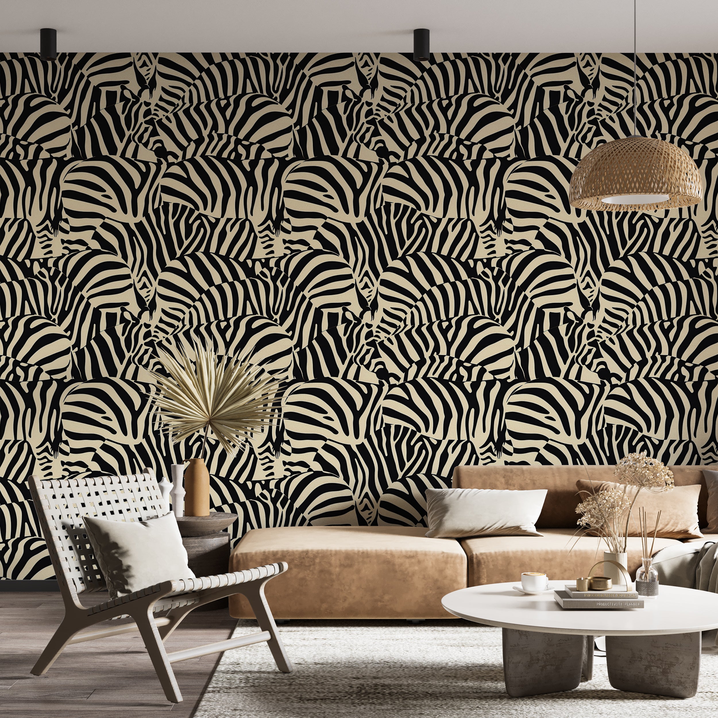 Stylish zebra print for living rooms