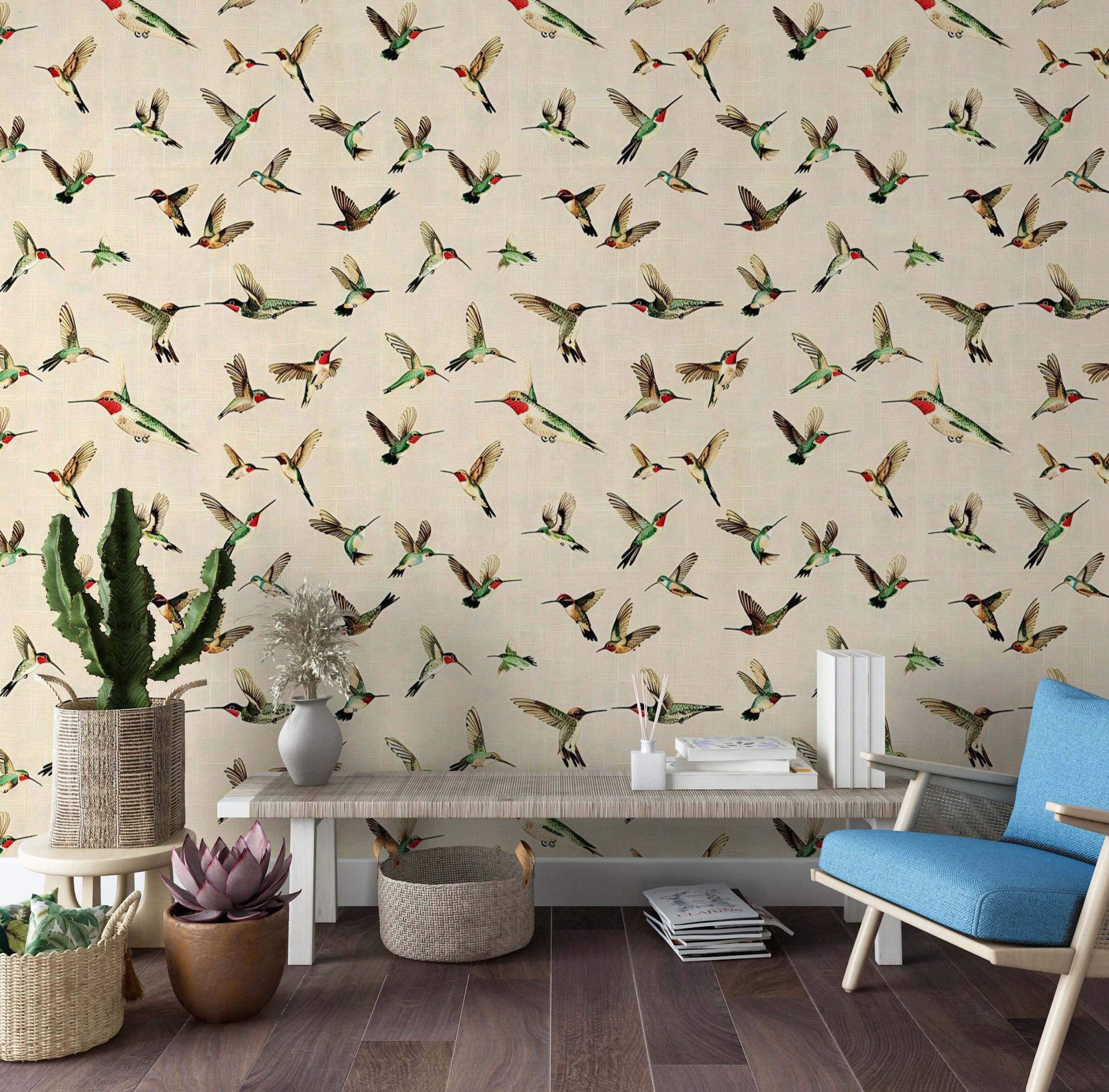 High-quality peel and stick bird wallpaper