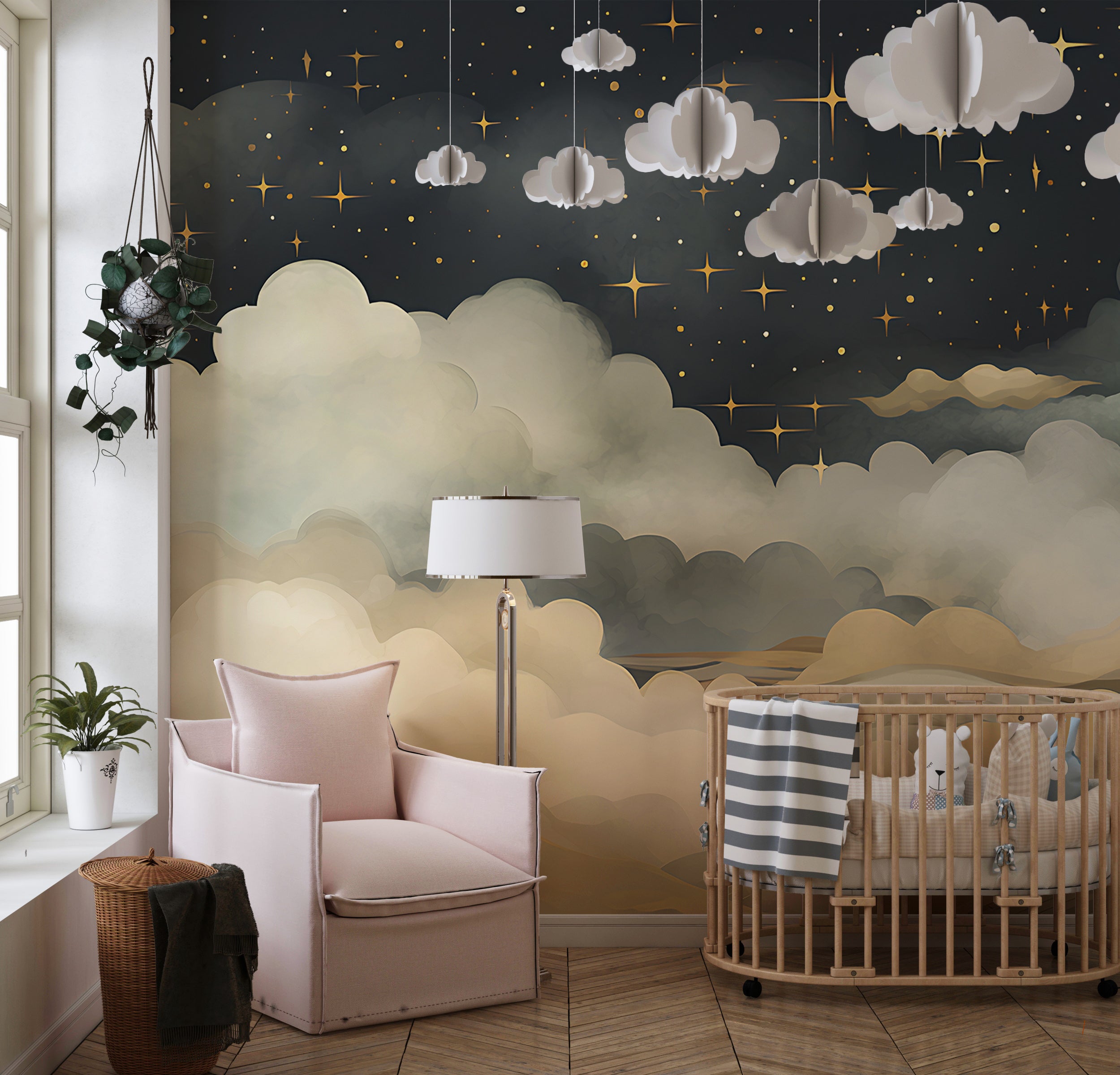 Celestial Nursery Wall Covering