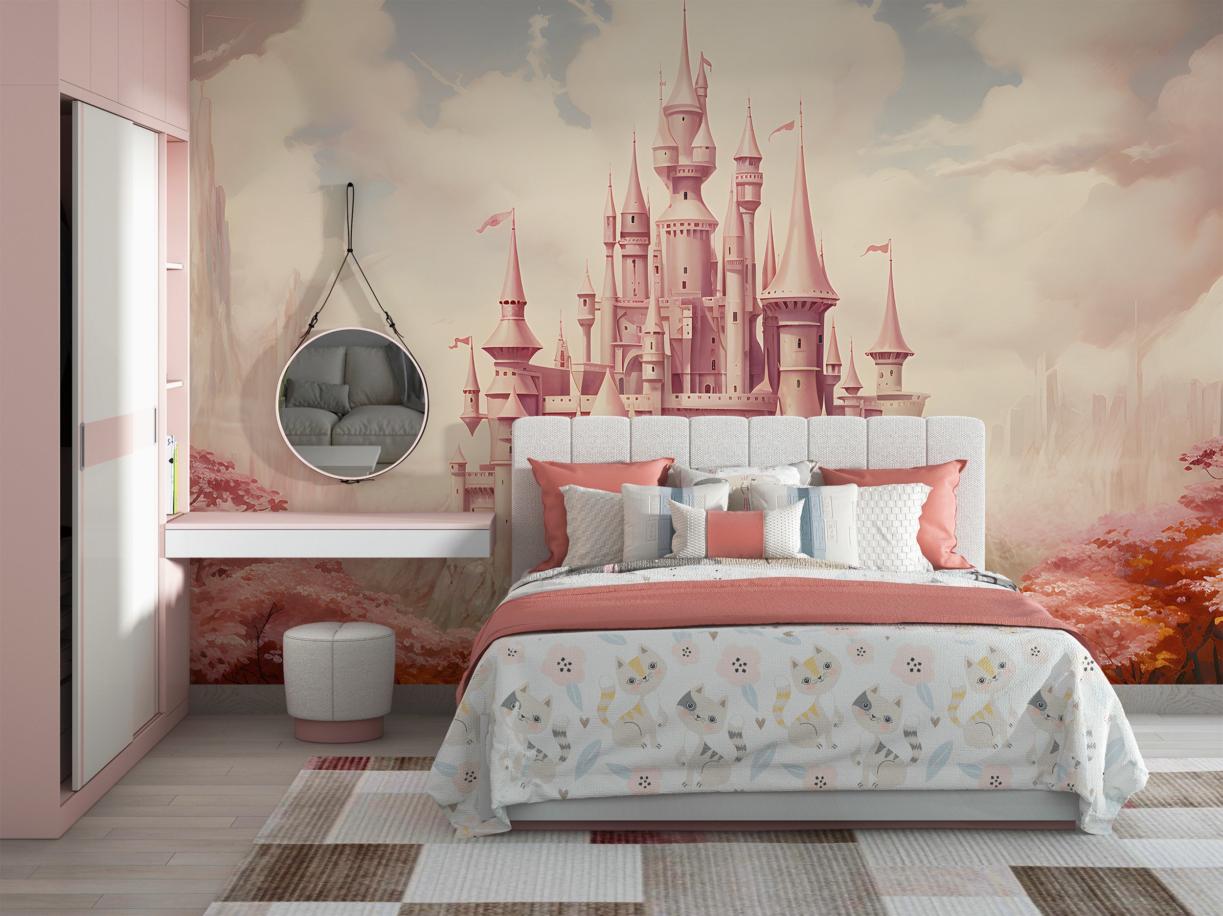 Dreamy Pink Castle Nursery Decor