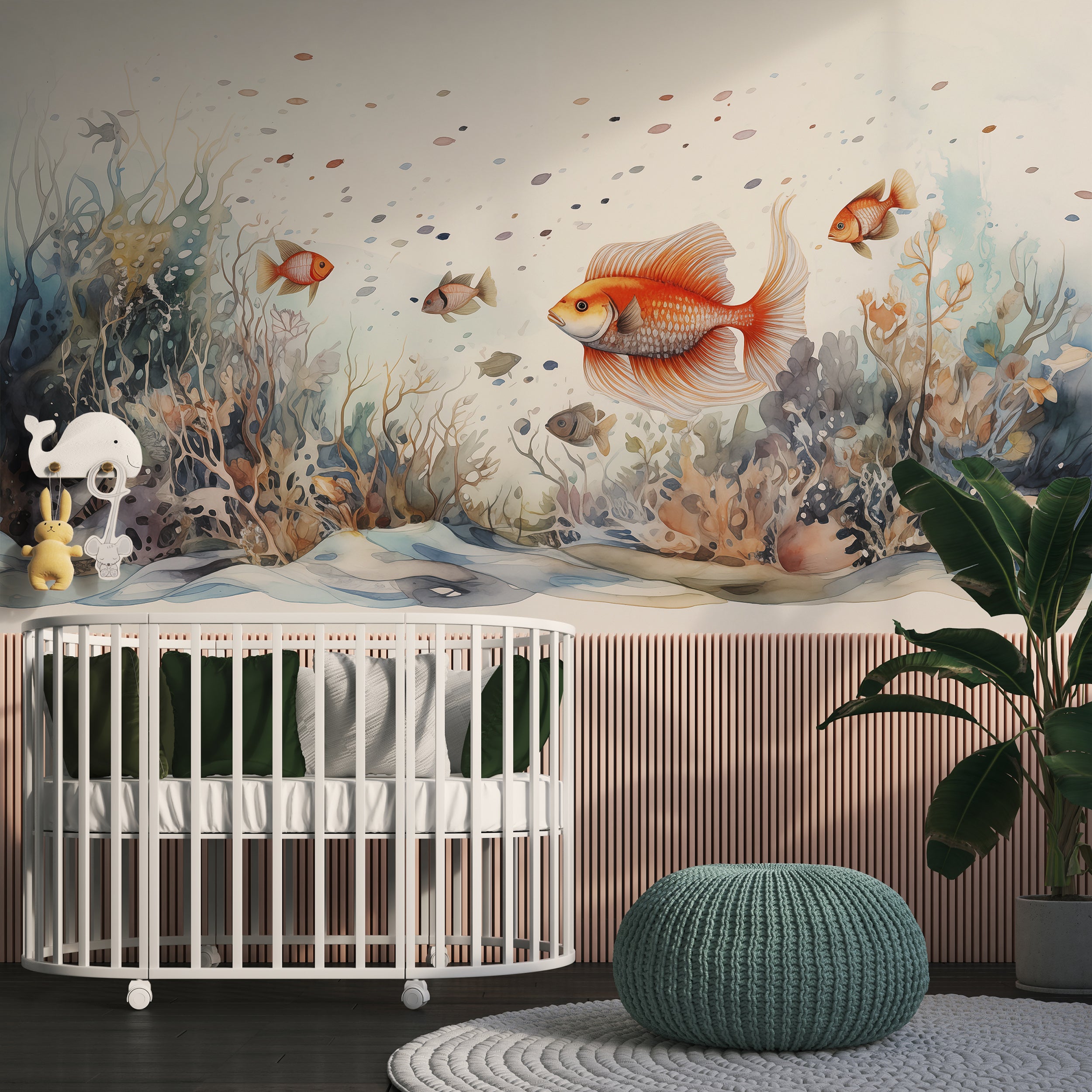 Underwater Life Wall Mural for Nursery