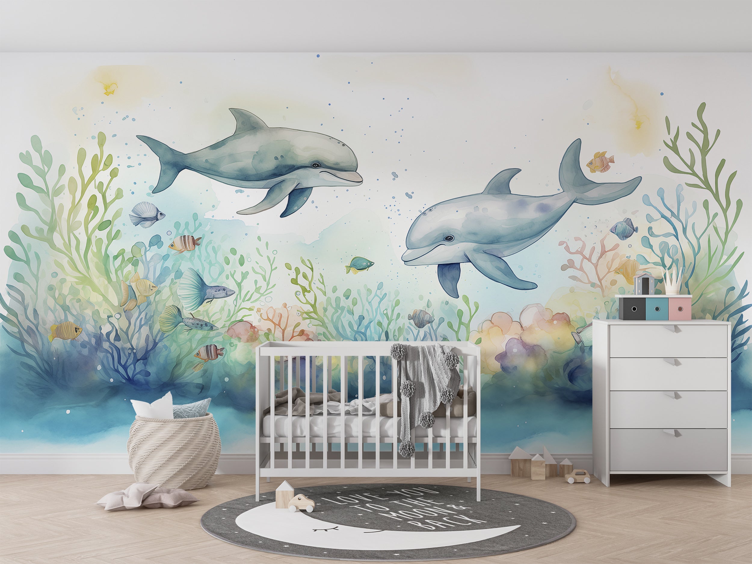 PVC-Free Dolphin Nursery Decoration