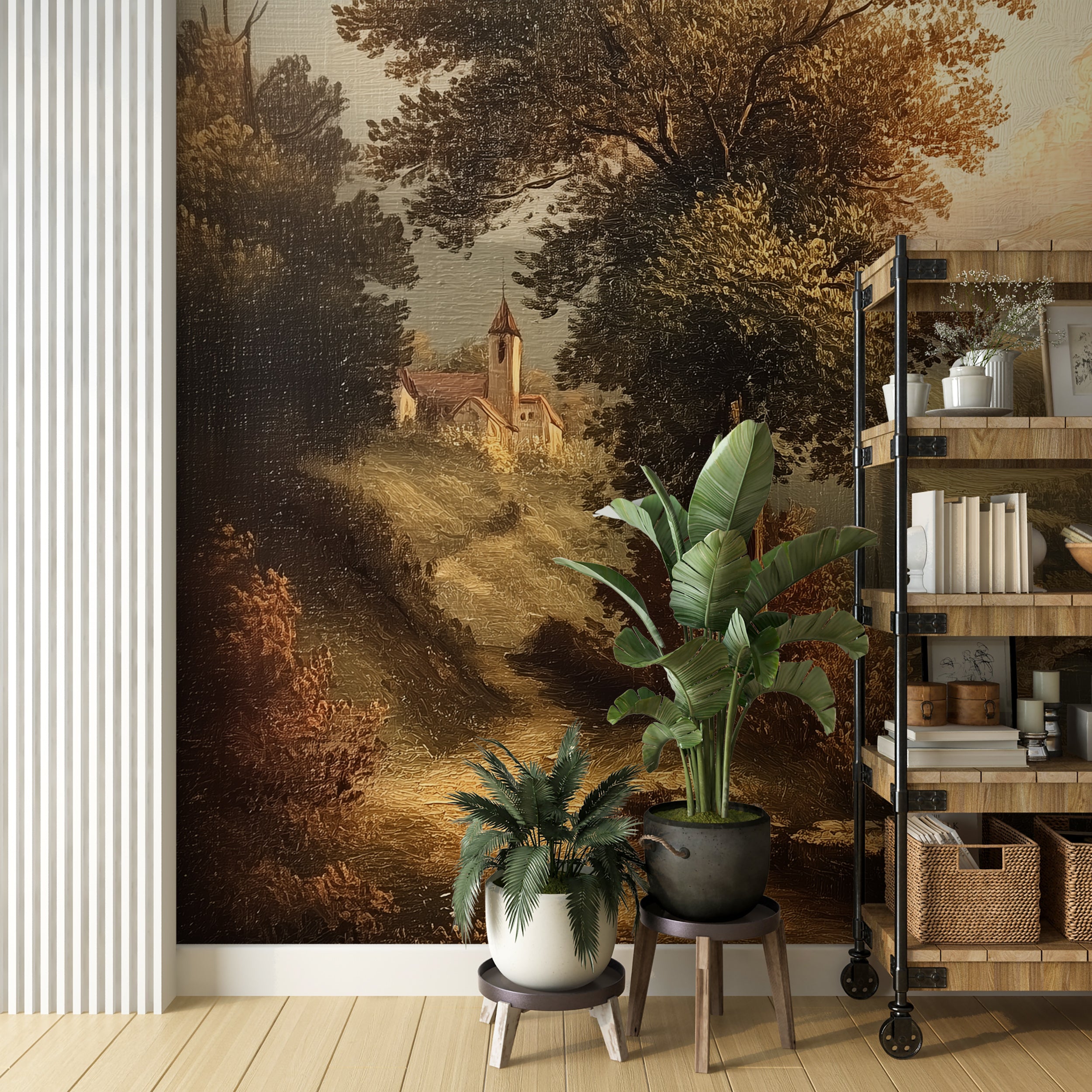 Old oil painting castle mural

Castle and bridge wall wallpaper