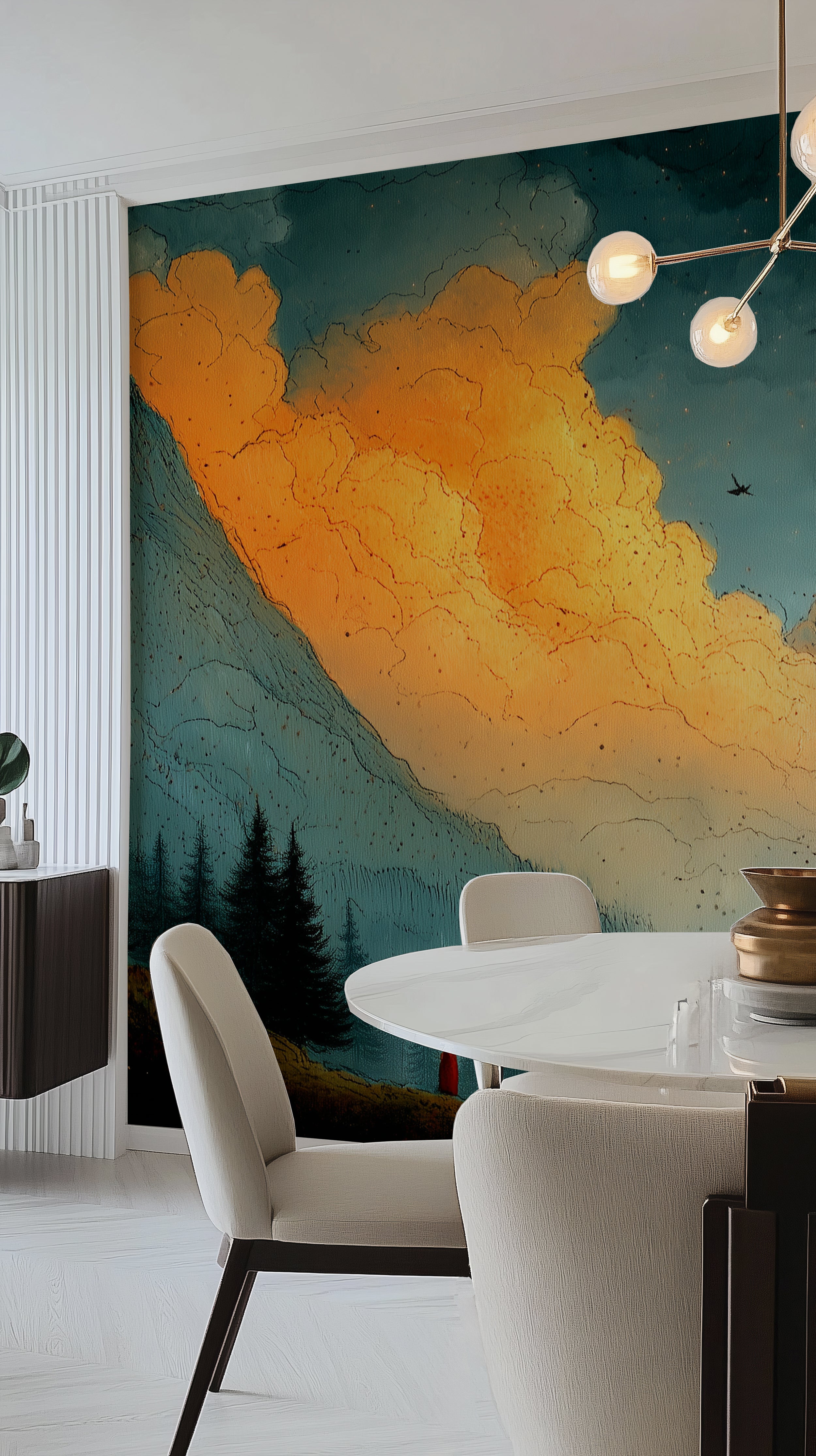 Bold abstract nature wall mural

Evening mountain watercolor wall art