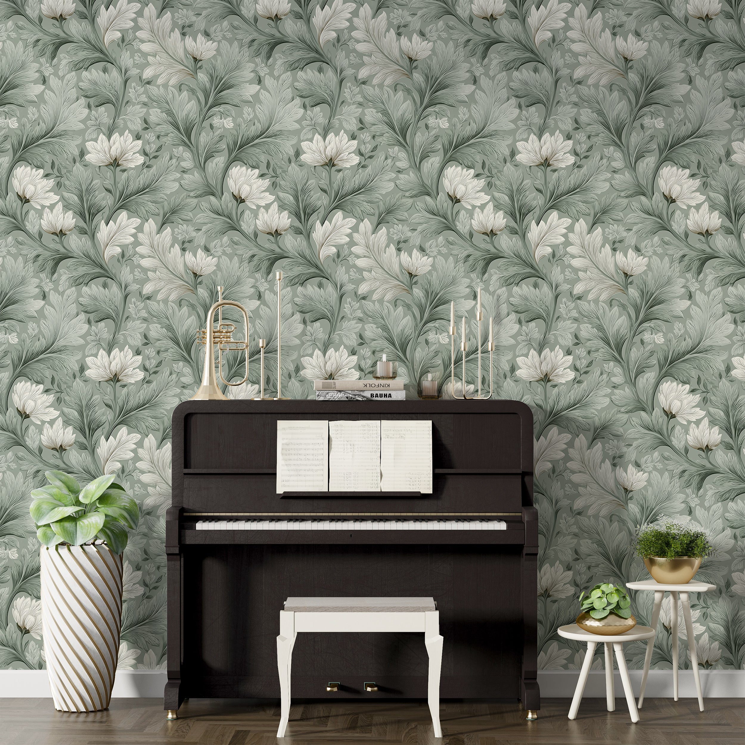 Natural botanical pattern with soft tones

Garden-inspired elegant wallpaper print