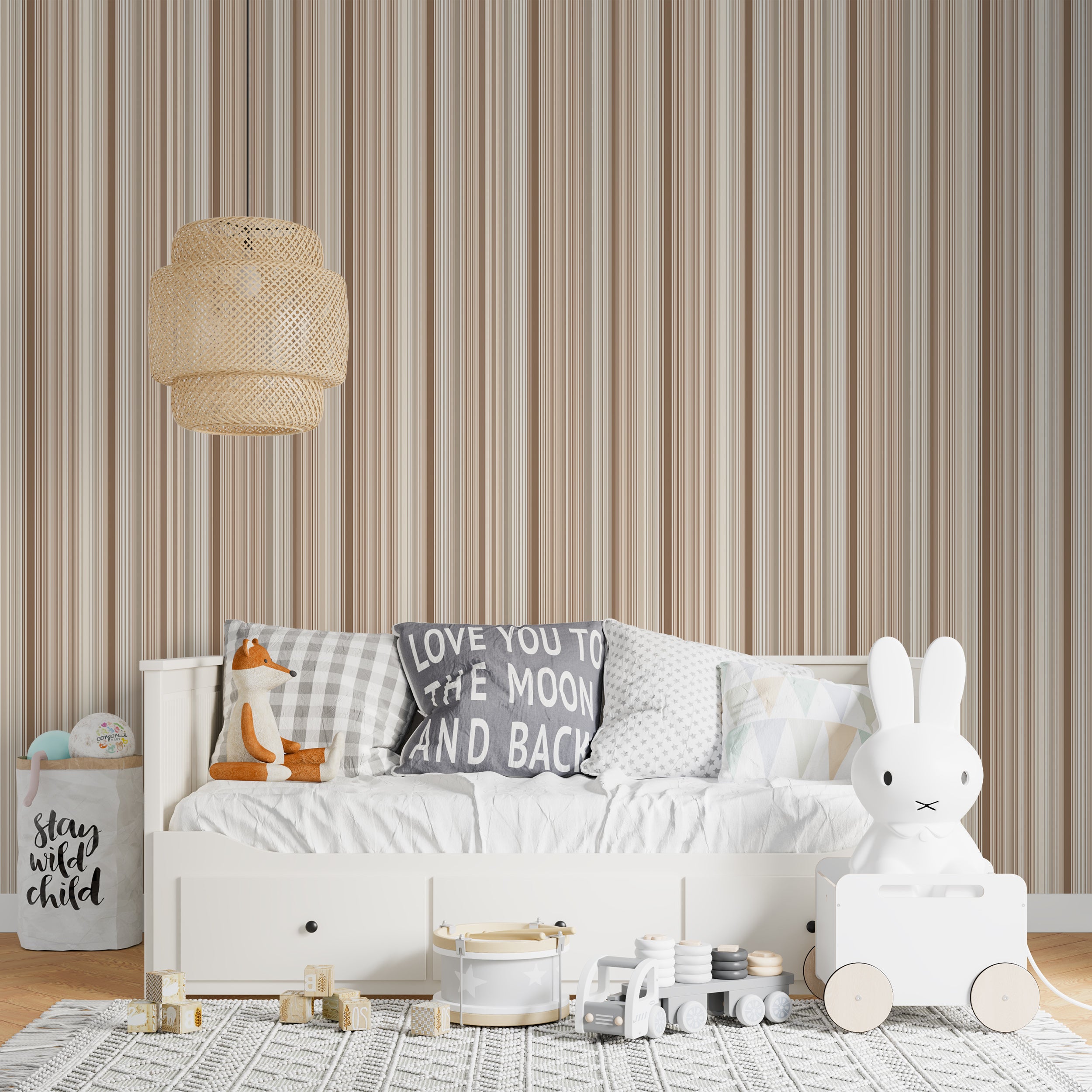 Subtle linear pattern wallpaper in beige

Vertical neutral lines wallpaper design