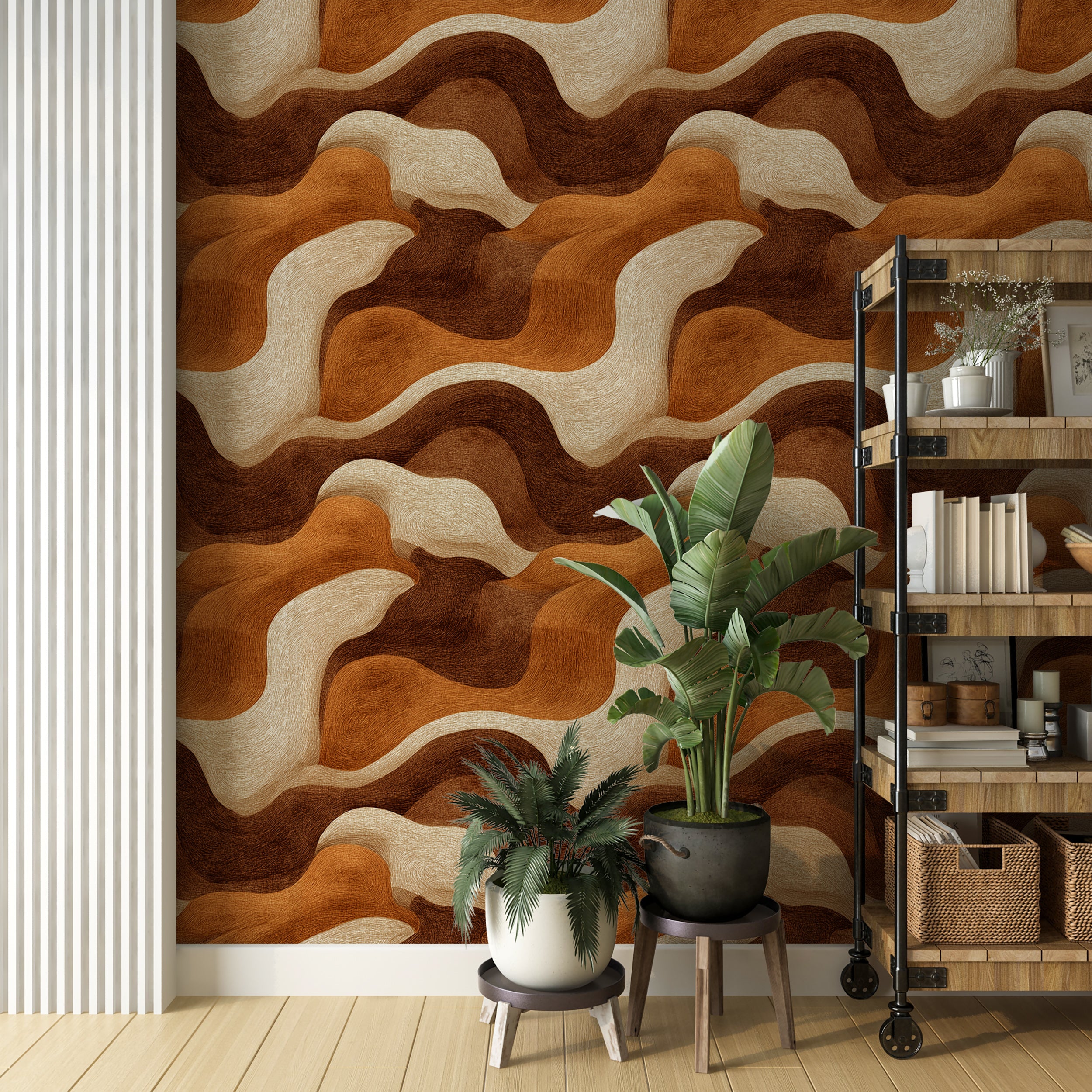 Earth tone abstract pattern wallpaper

Artistic wallpaper in warm neutral hues