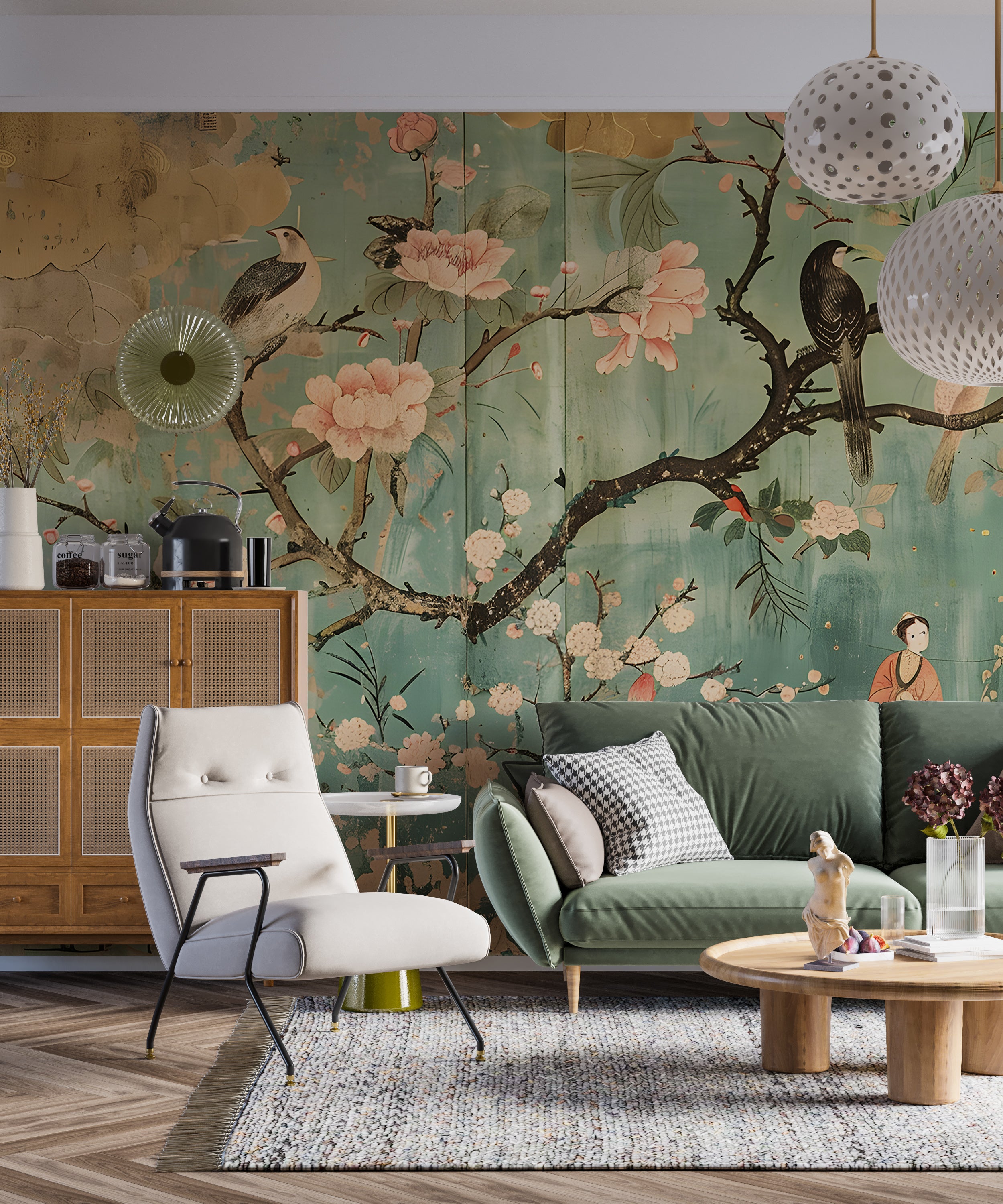 Rustic Chinoiserie Peel and Stick Decal