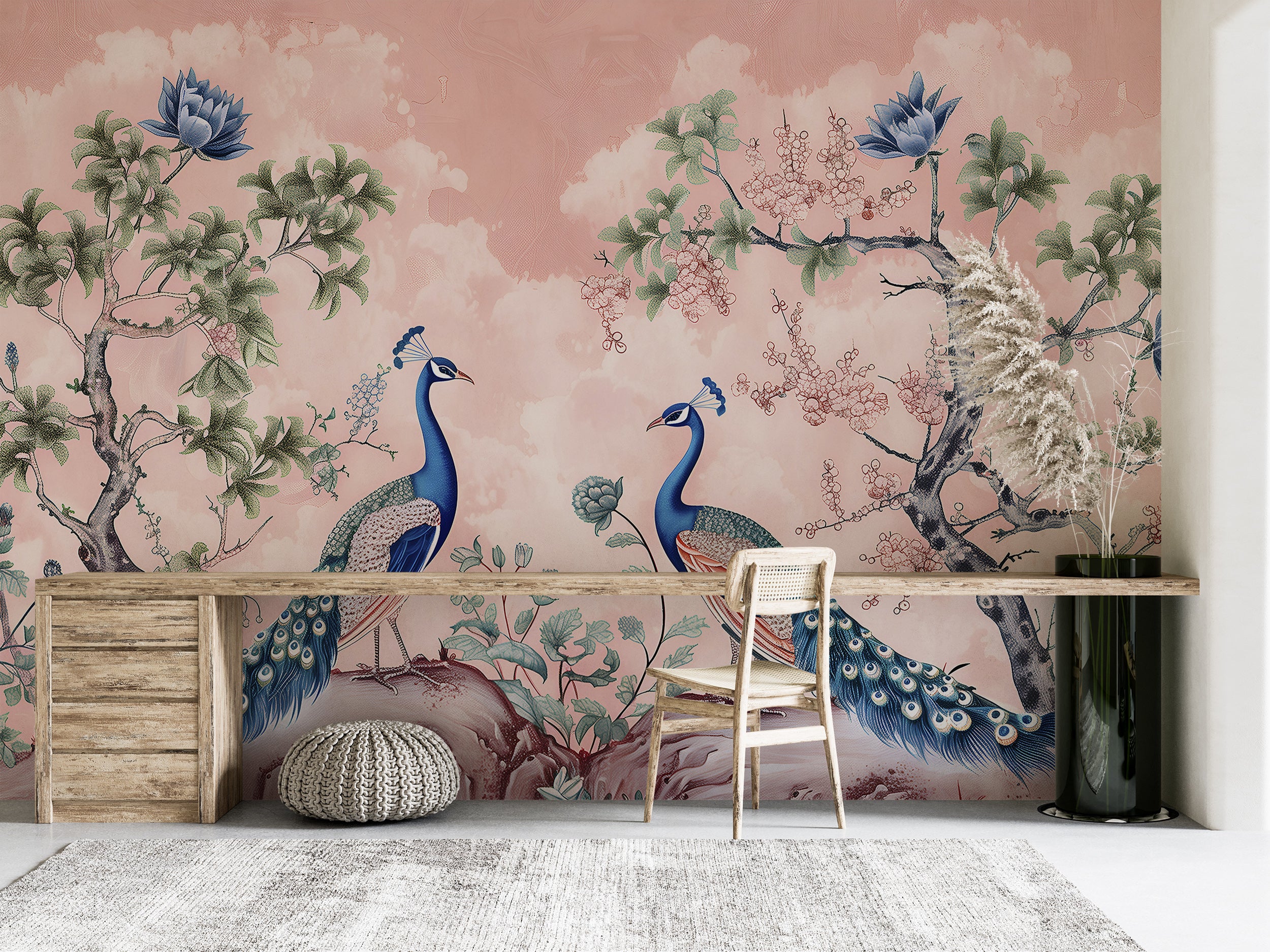 Chinoiserie Wall Decal for Home Decor