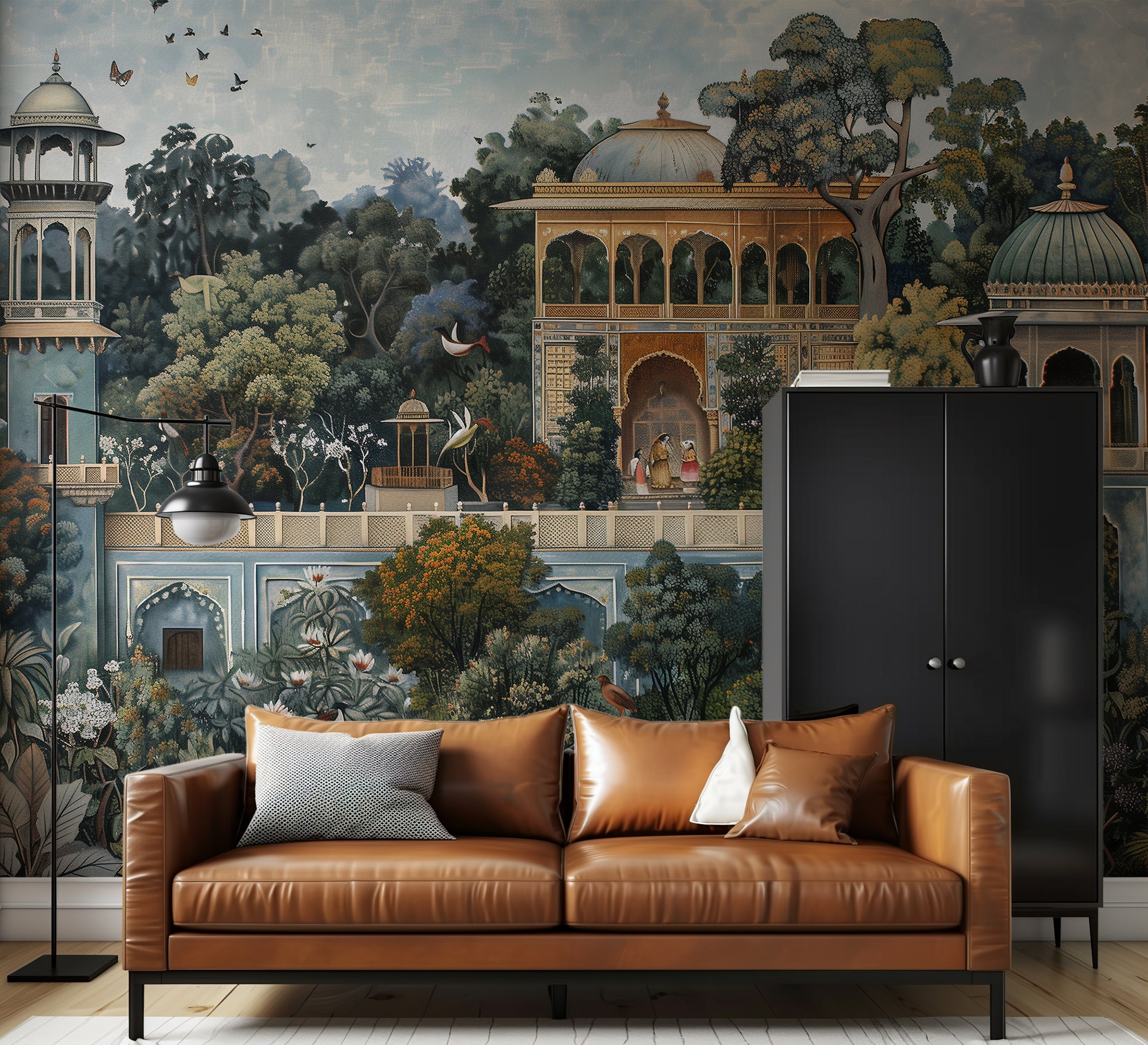 Nature-inspired palace wall mural