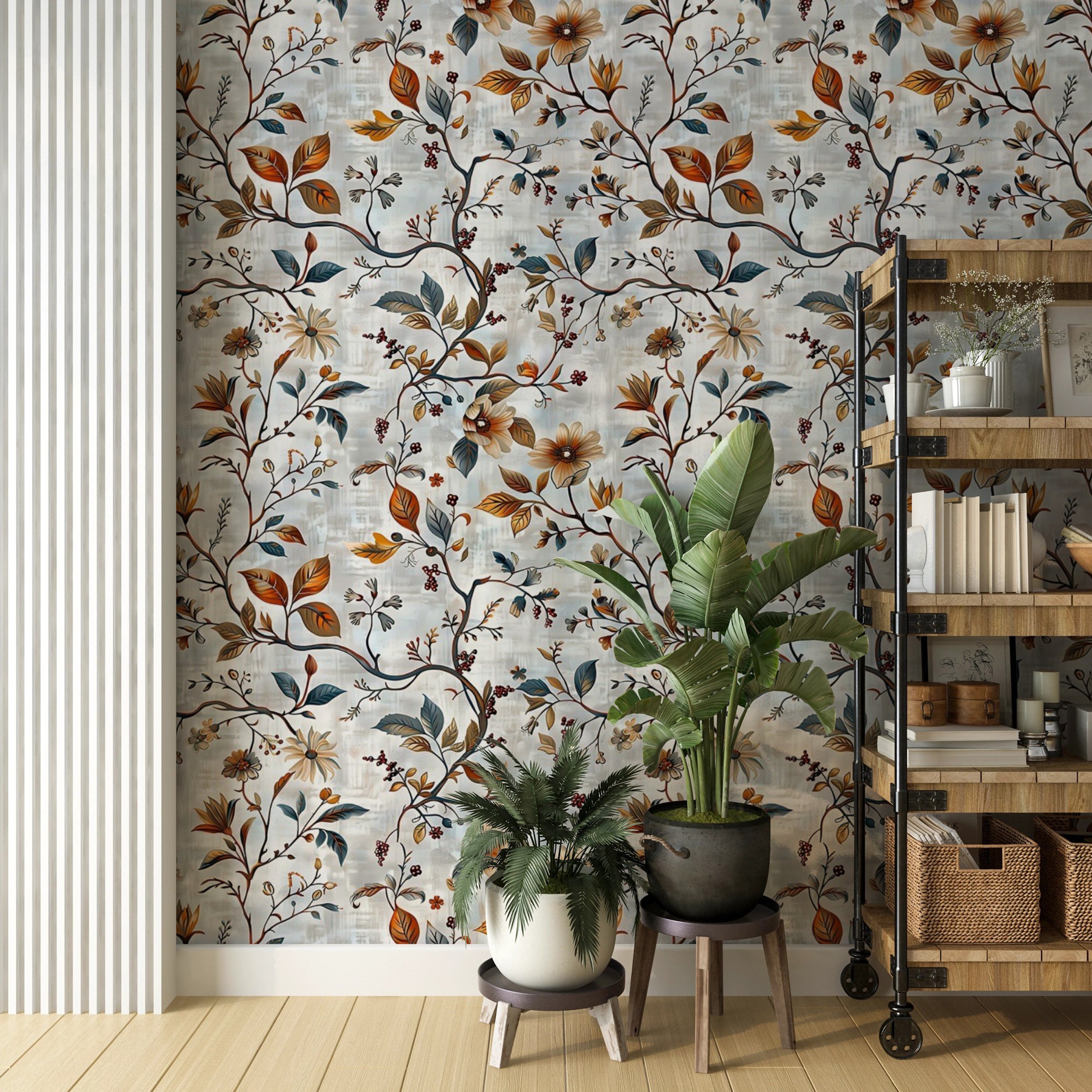 Sophisticated autumn tree wallpaper for home decor