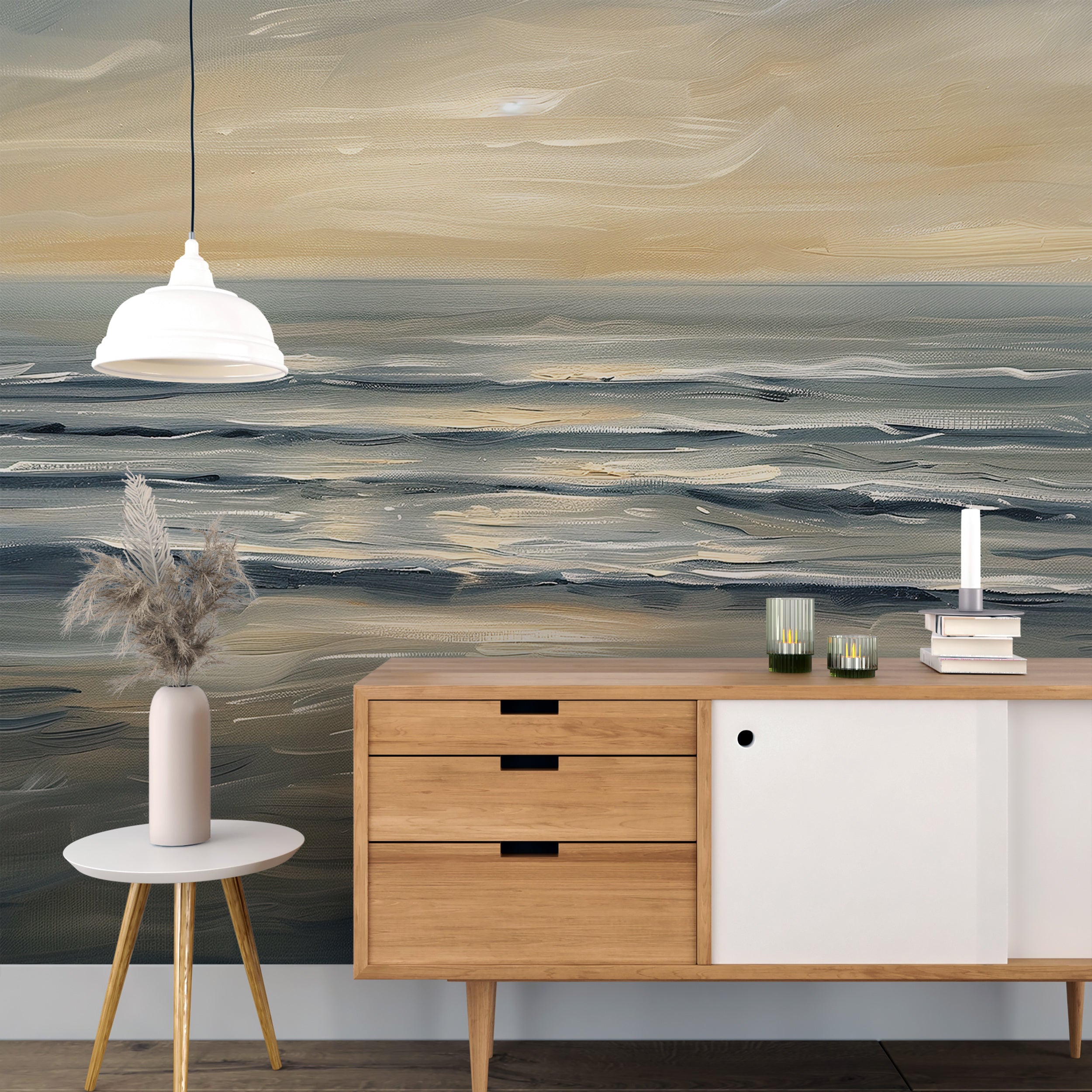 Elegant sea sunset wallpaper for modern home decor
Coastal horizon wall mural for effortless ocean-themed decor