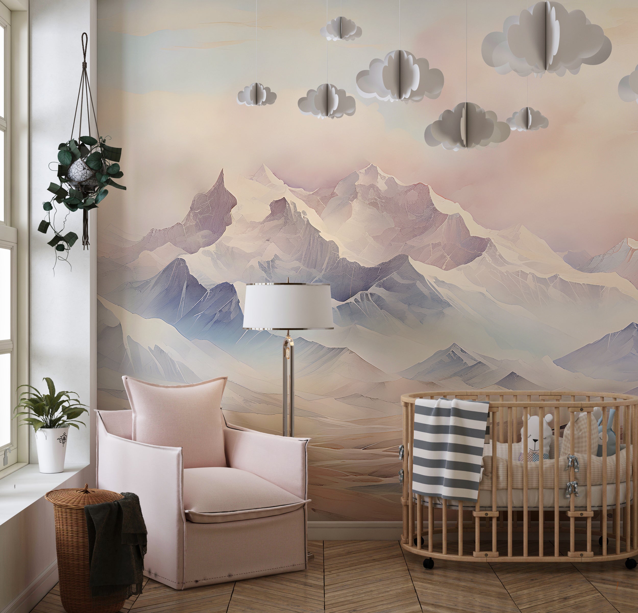 Captivating Nursery Mountain Wallpaper