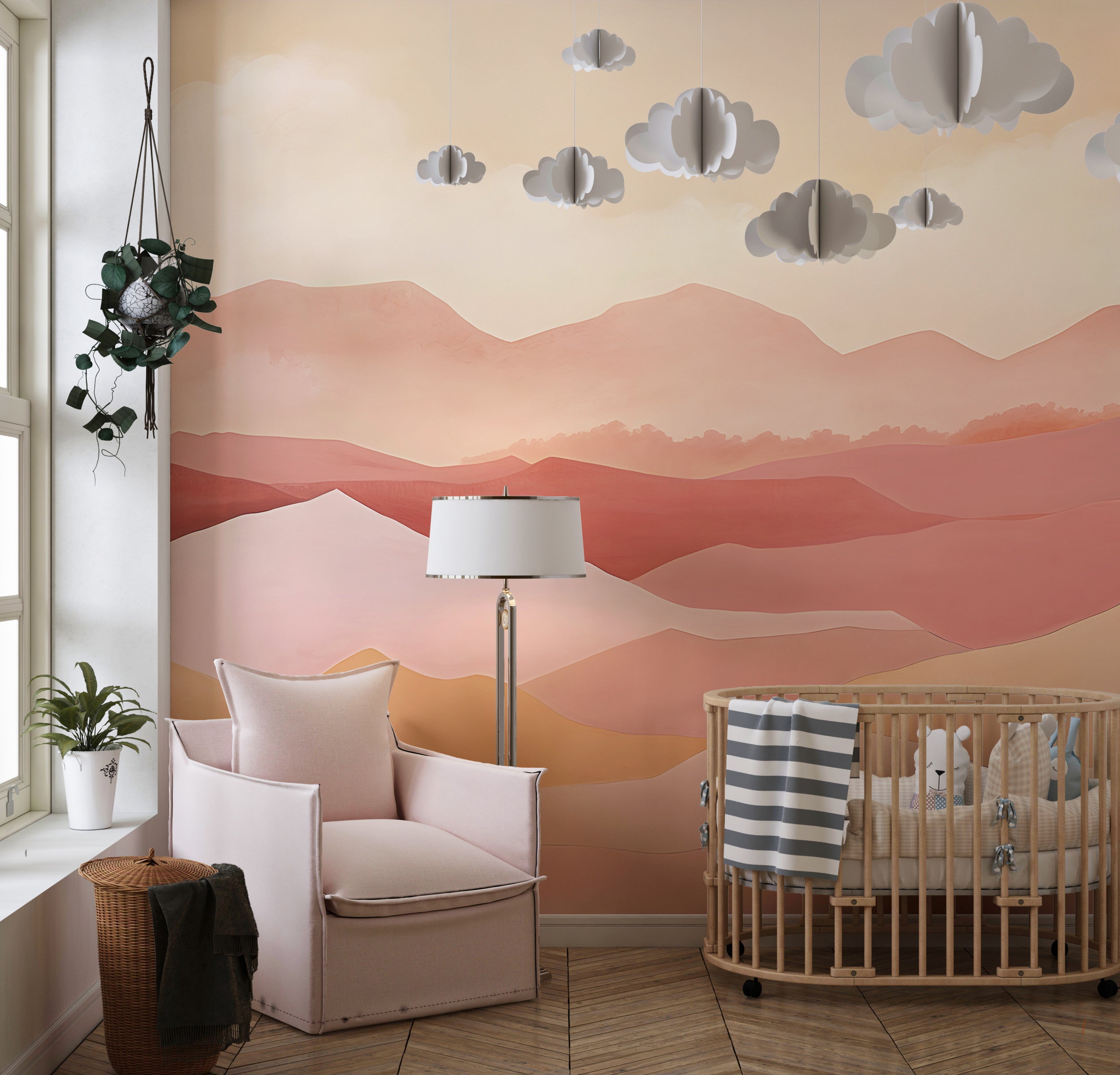 Nature-Inspired Mountain Wall Covering