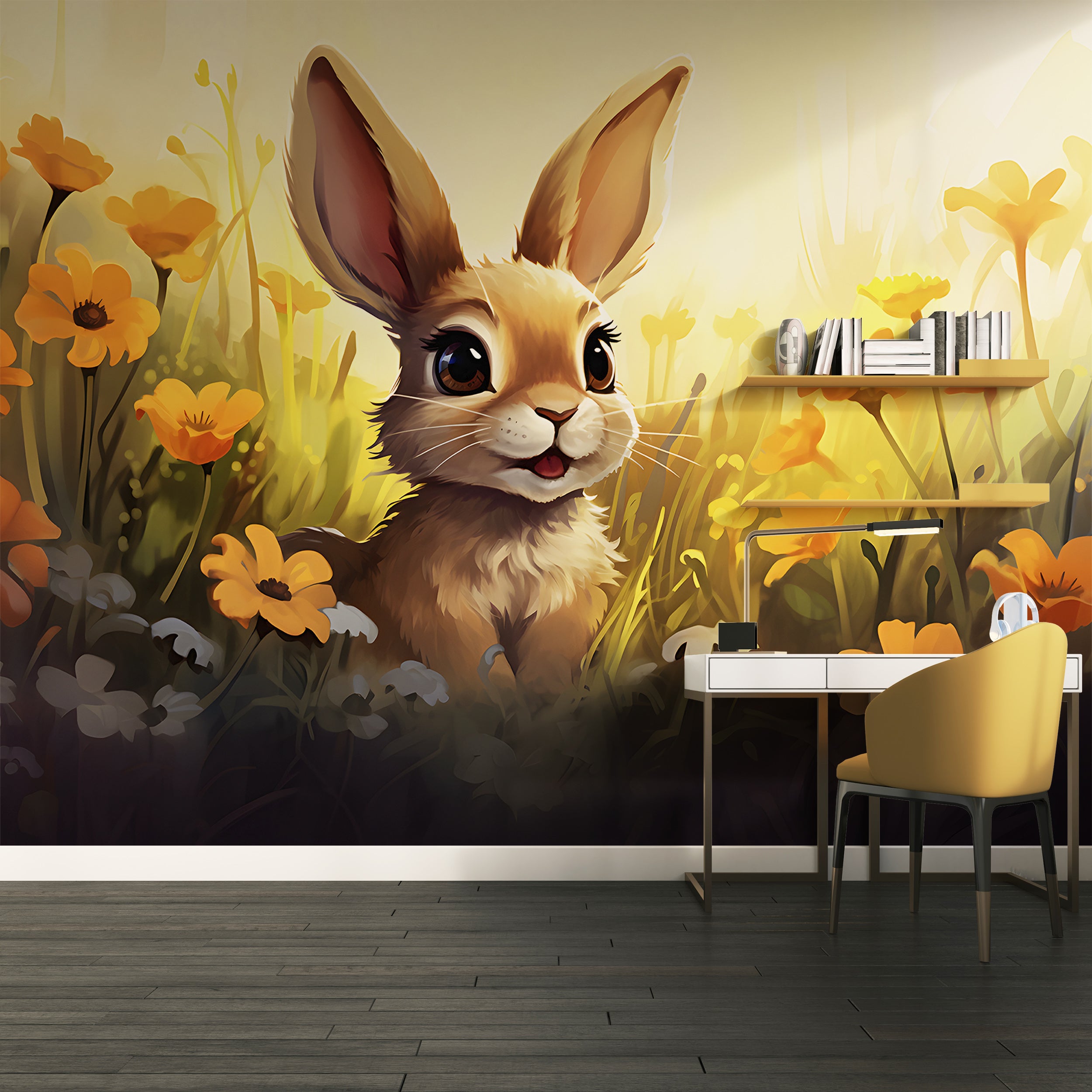Baby Hare Peel and Stick Nursery Mural