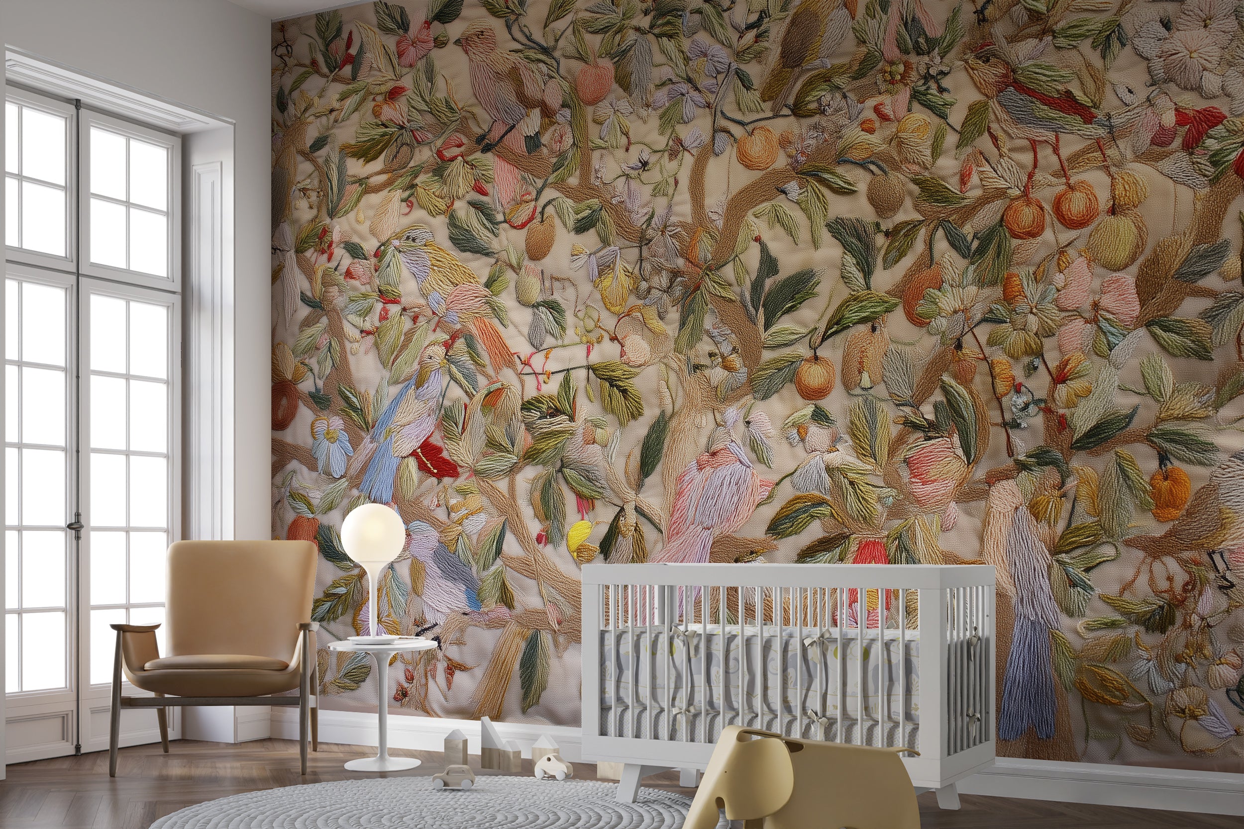 Fruit tree and parrot wall art

Colorful abstract jungle mural