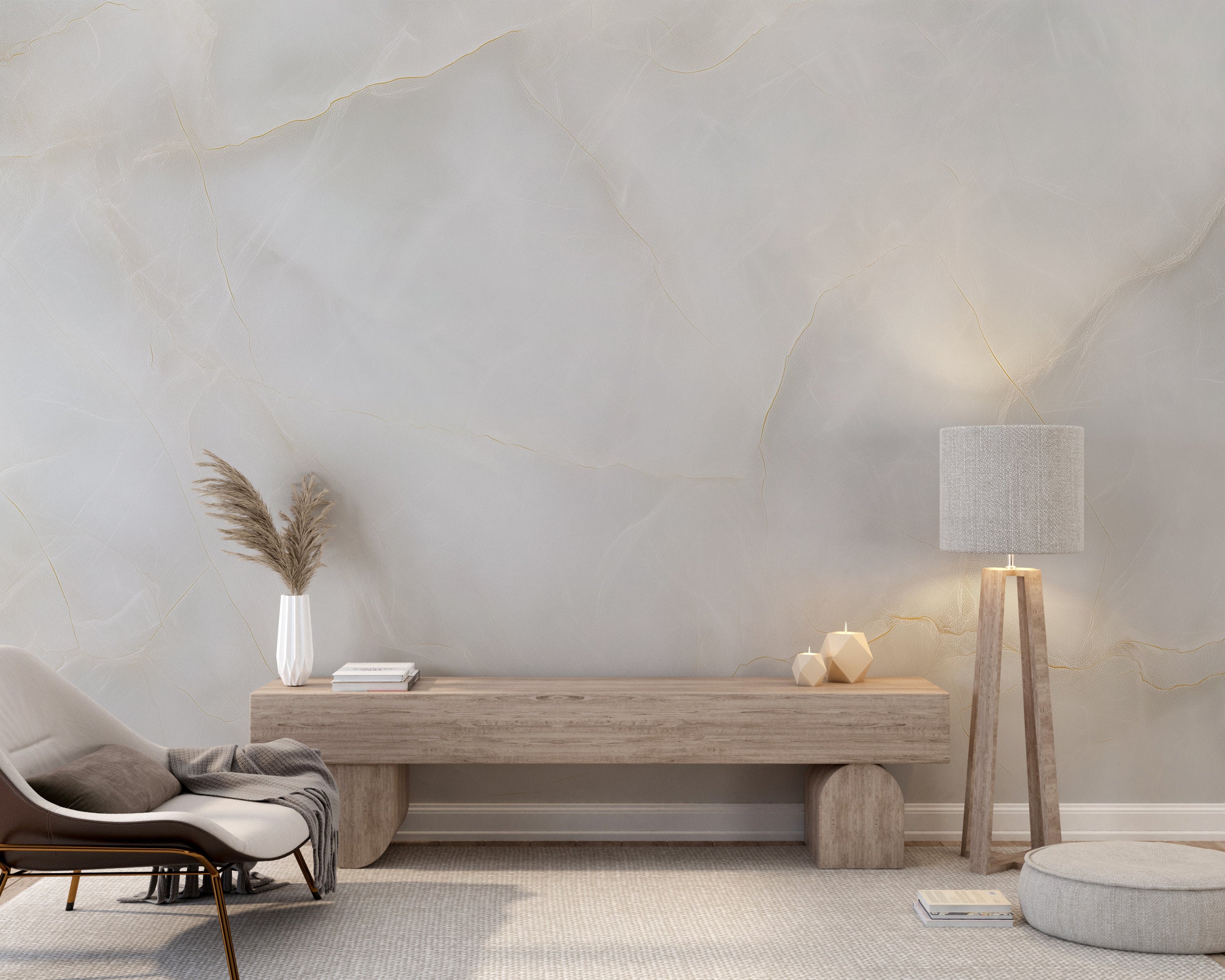 Light cream marble wall mural

Bone color minimalist stone wallpaper