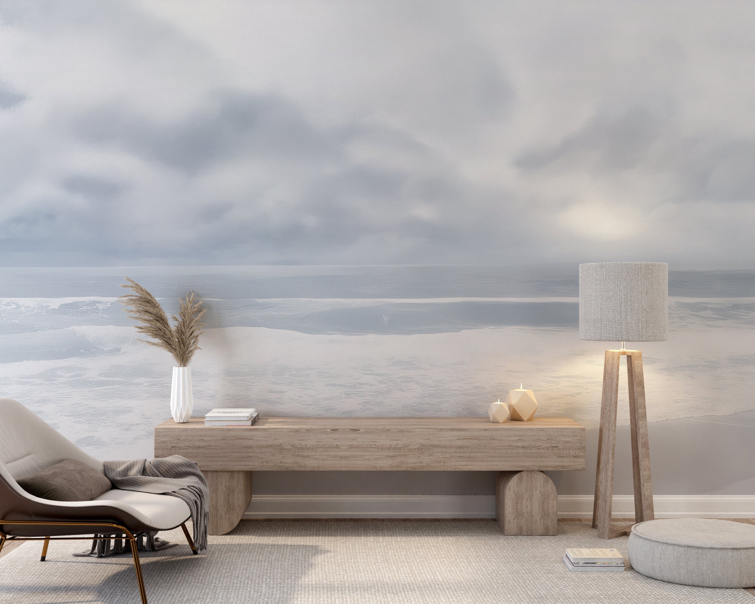 light sea horizon decor

modern beach landscape mural