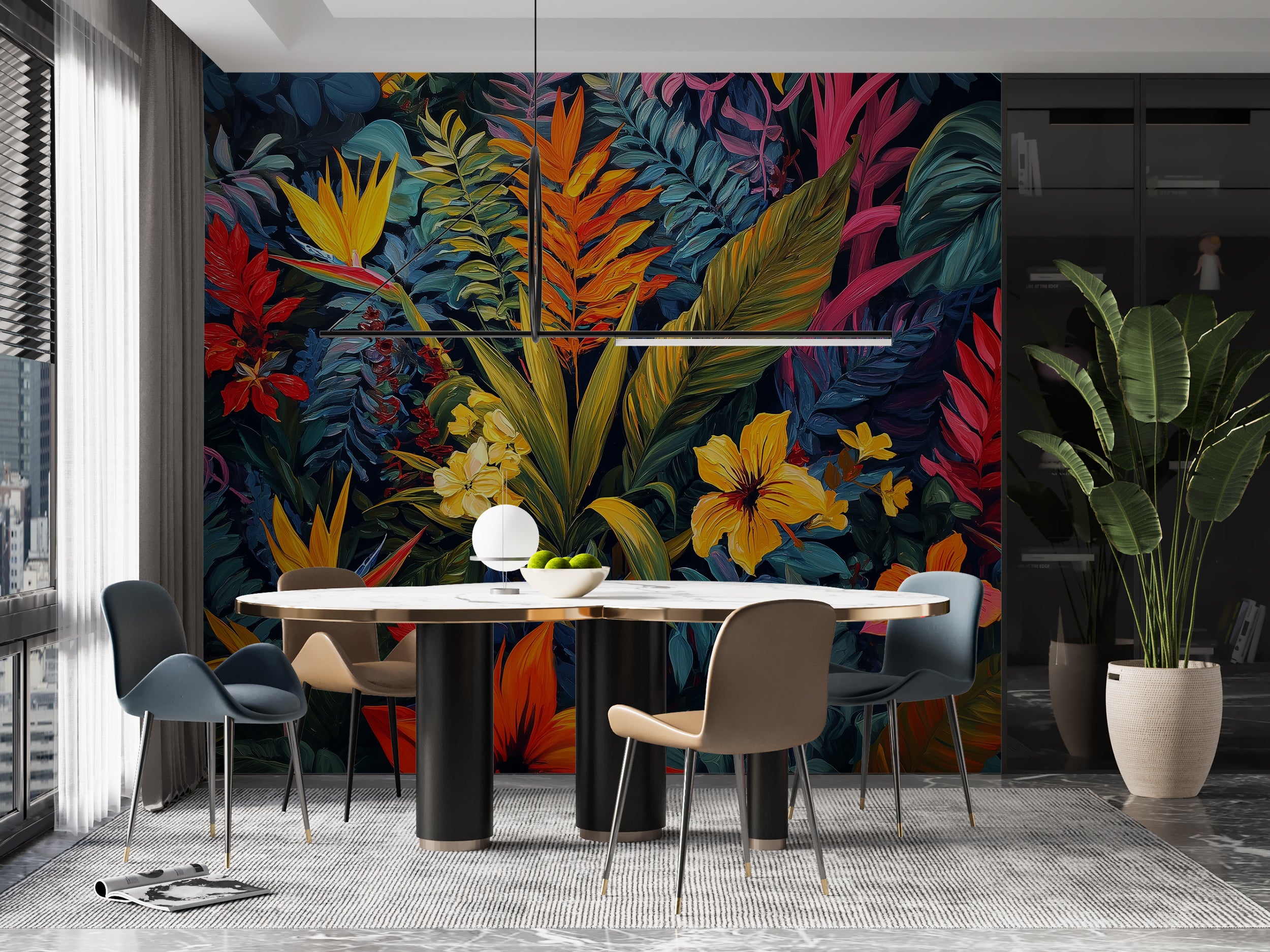 Exotic nature peel and stick mural

Colorful foliage mural for walls