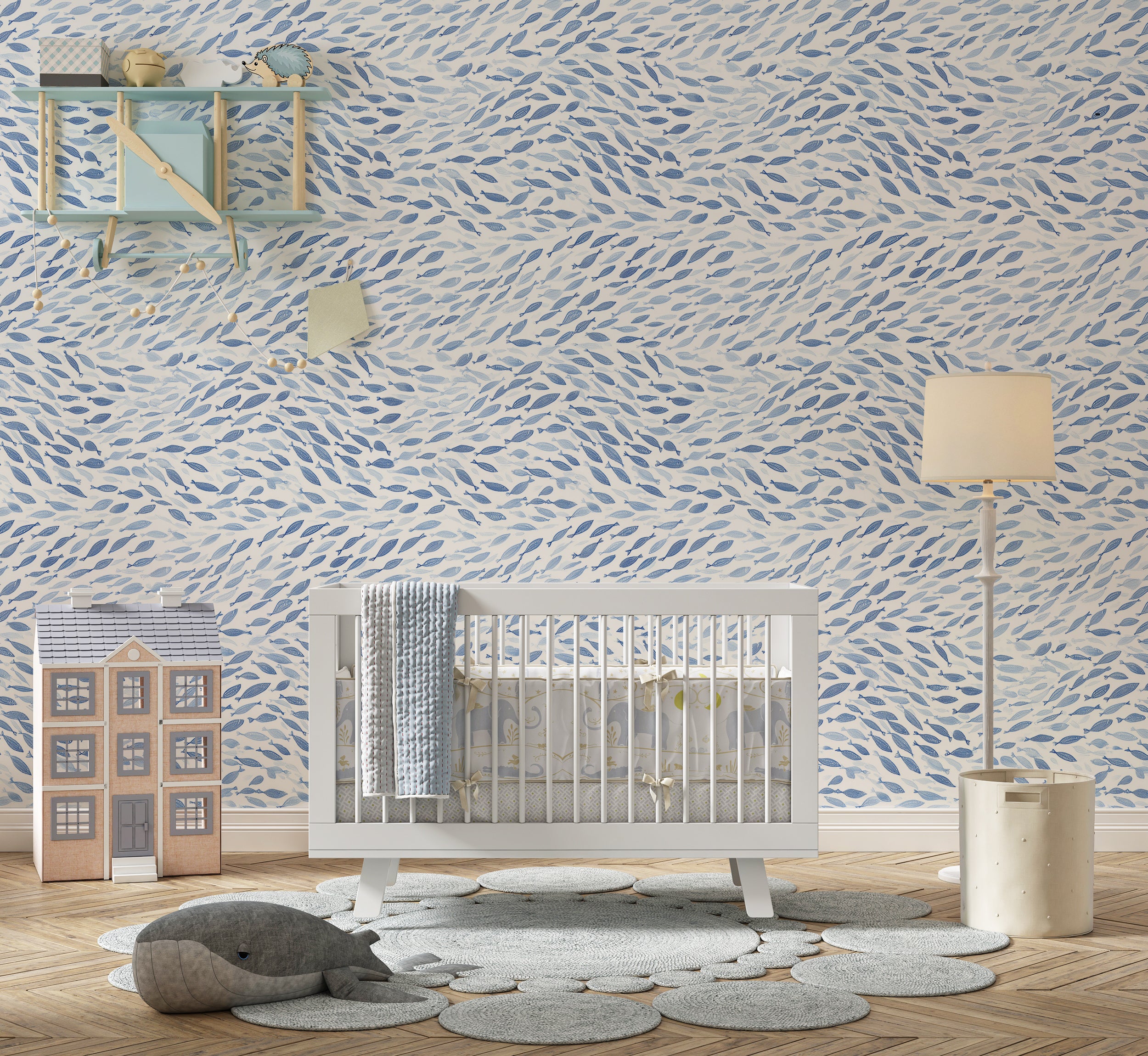 Sea life illustrated wallpaper mural

Blue watercolor marine wall decor