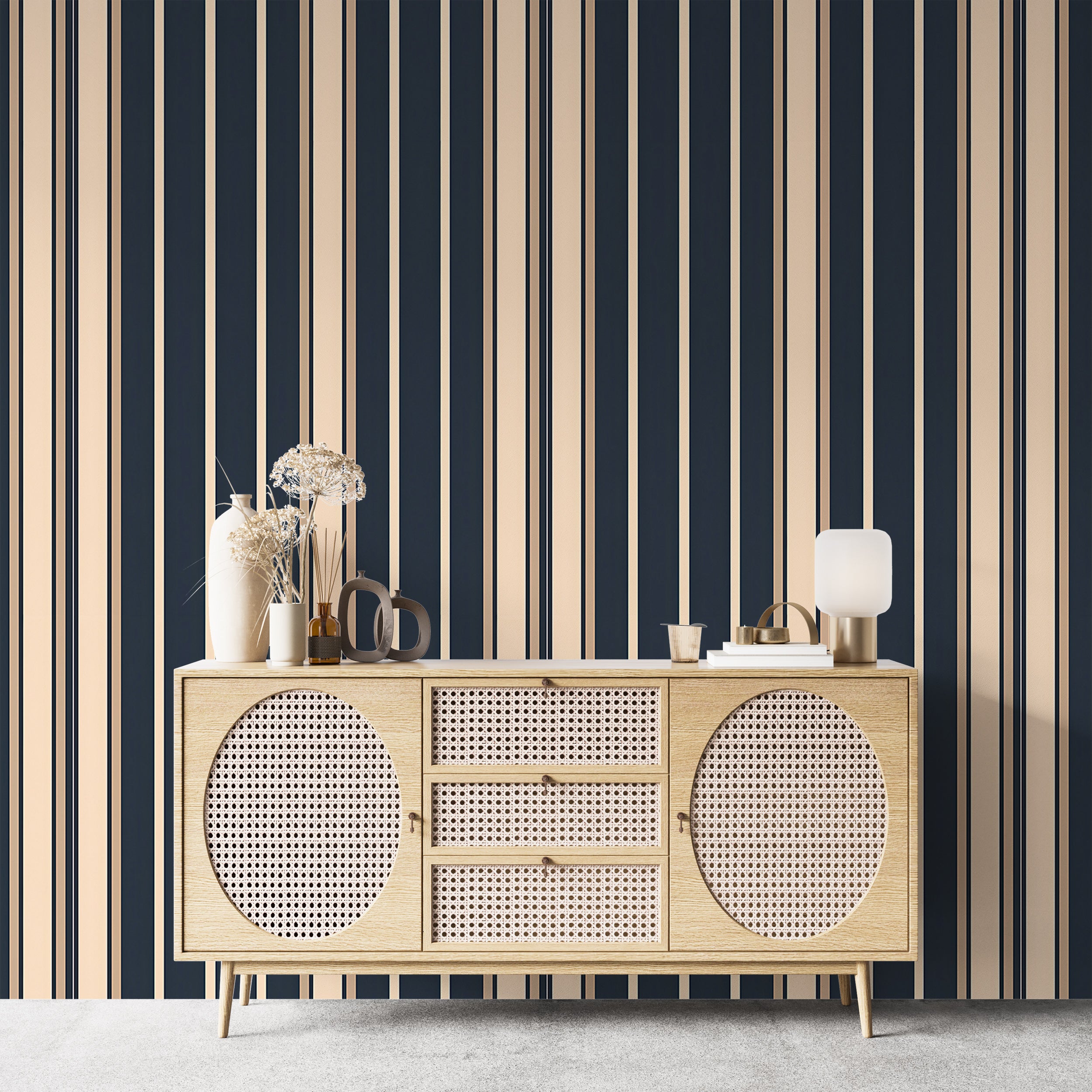 Peel and Stick Vertical Lines Wall Decal
