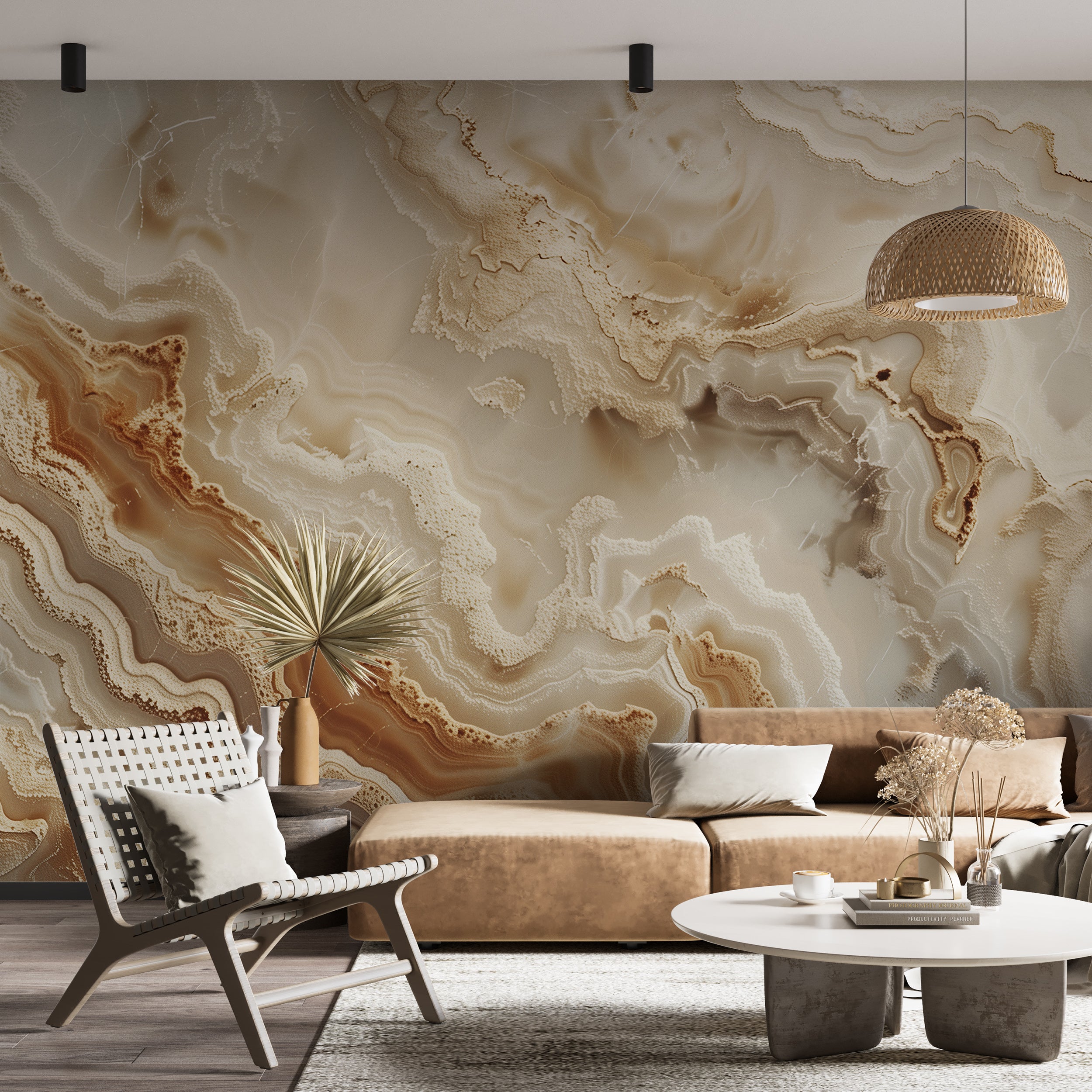 Natural stone peel and stick wallpaper