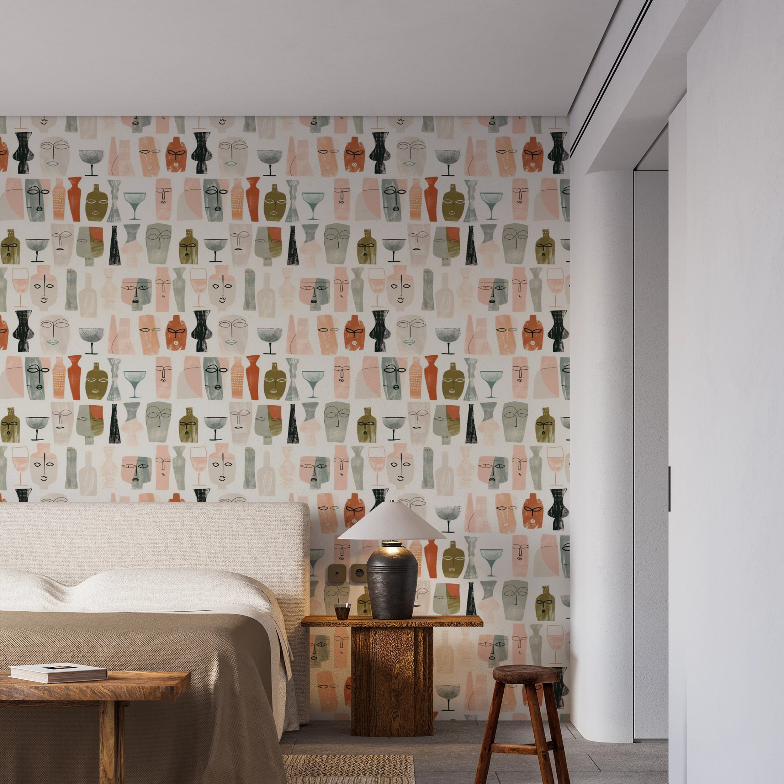 Unique artistic wallpaper for bedrooms