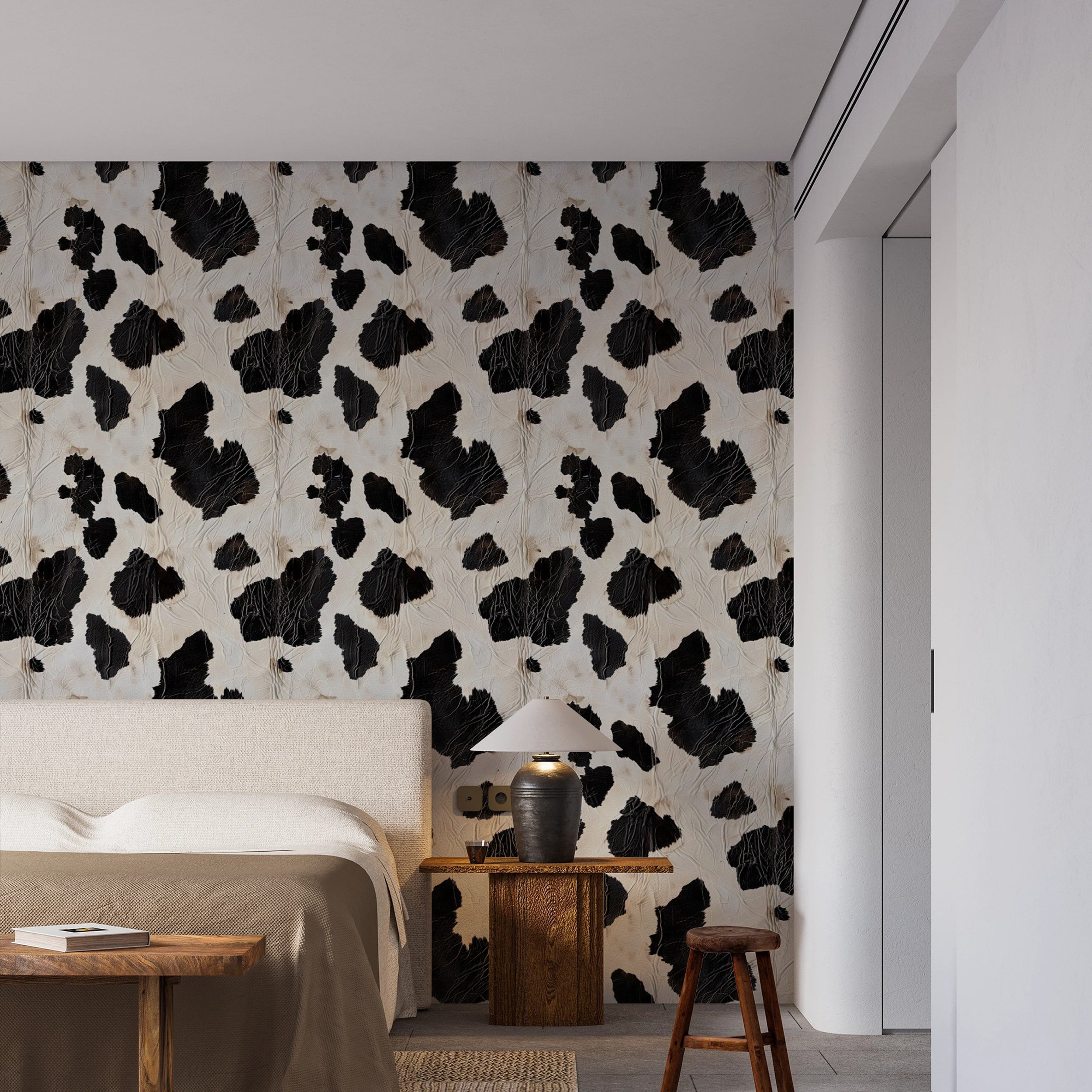 Unique cow print wallpaper for home offices