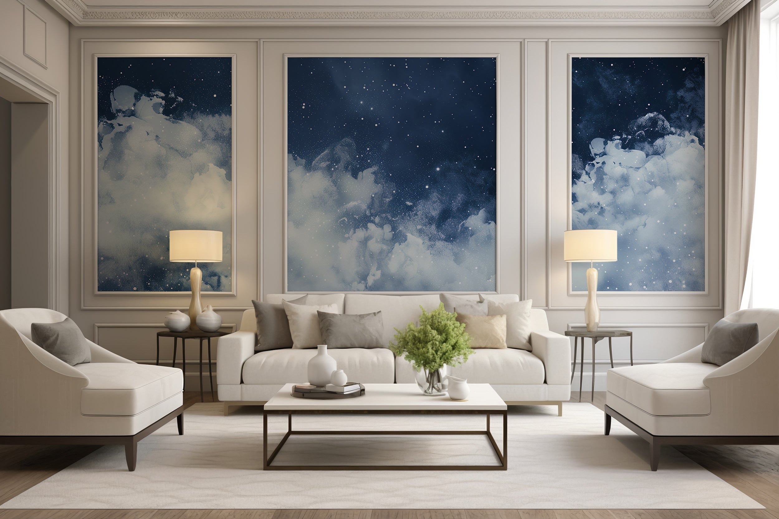 Enchanting stars in the sky removable mural