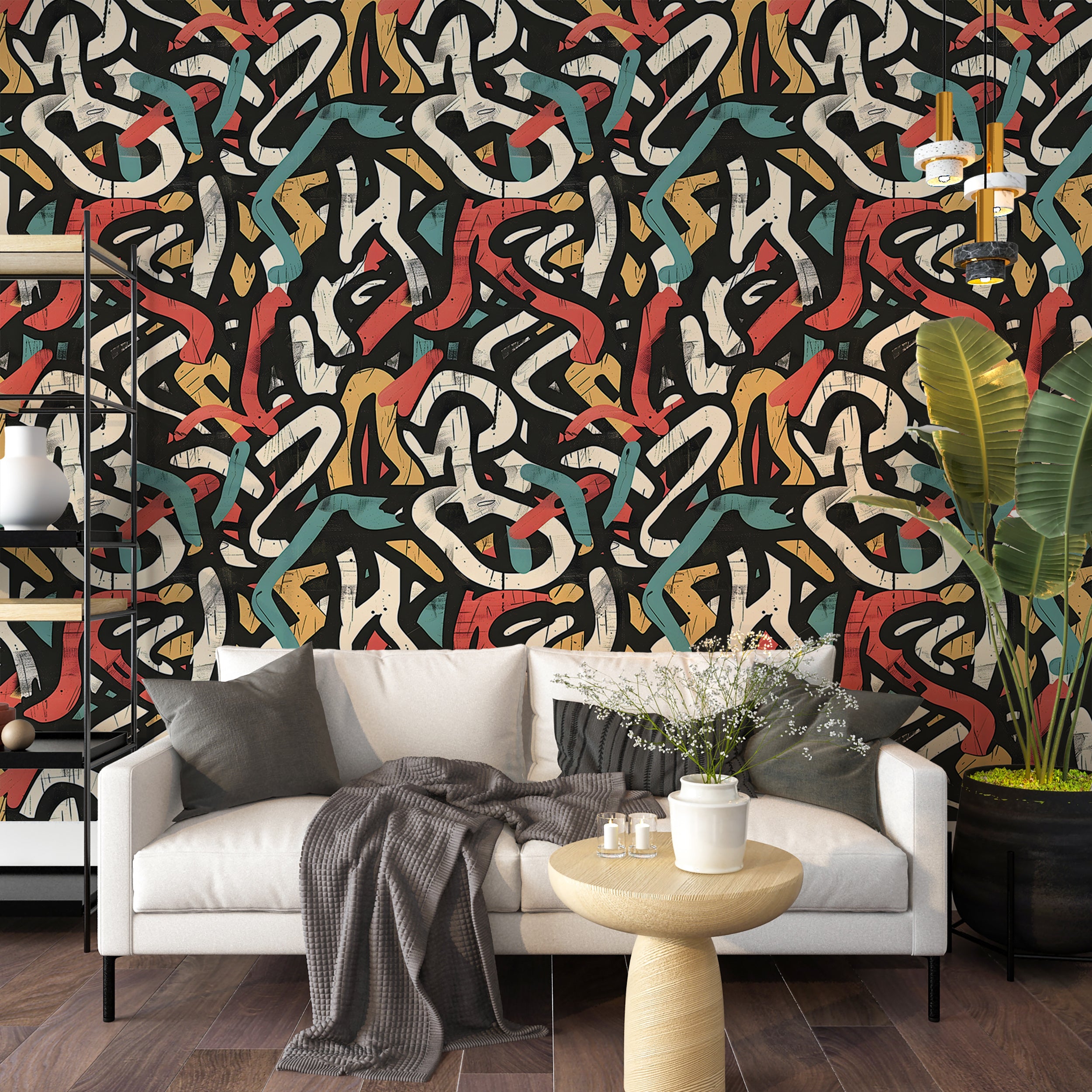 Dynamic abstract wallpaper for creative spaces