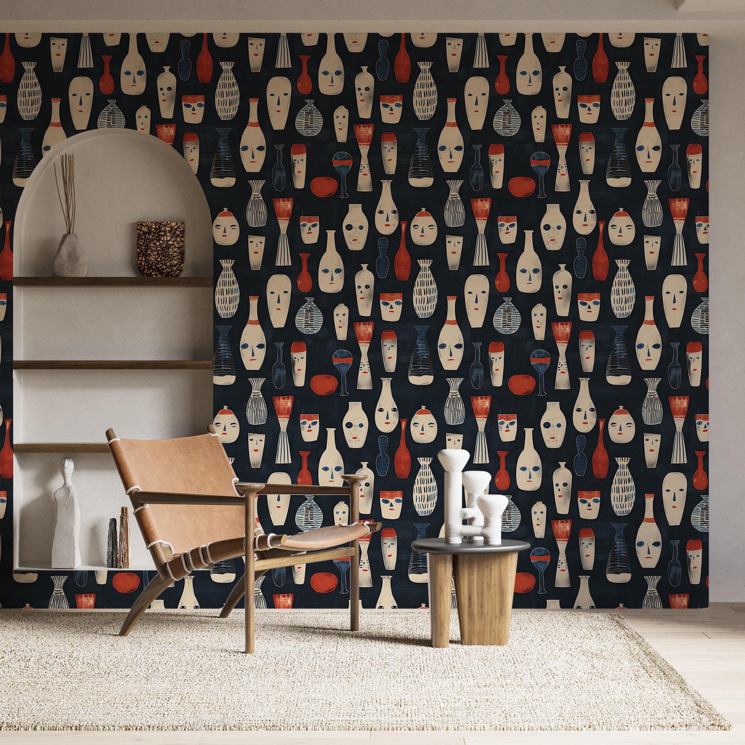 Sophisticated peel and stick wallpaper for living rooms