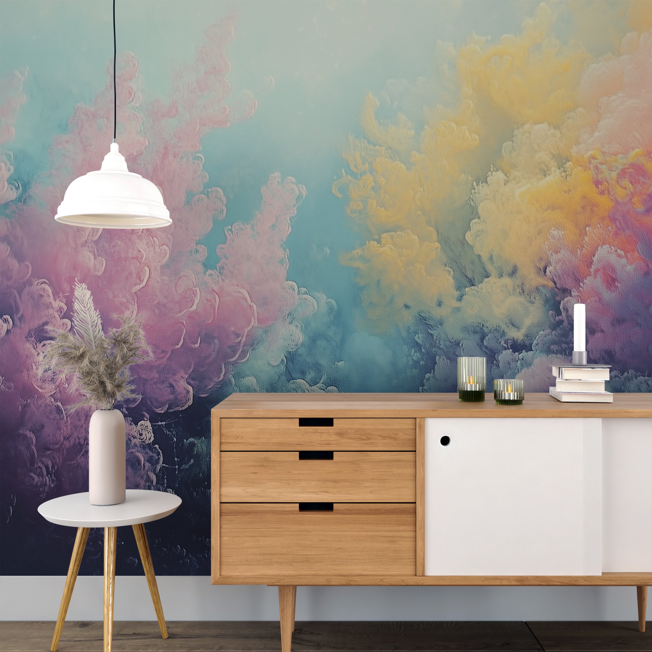 Reef-themed accent wall mural with vibrant tones.
Underwater coral reef mural for aquatic spaces.