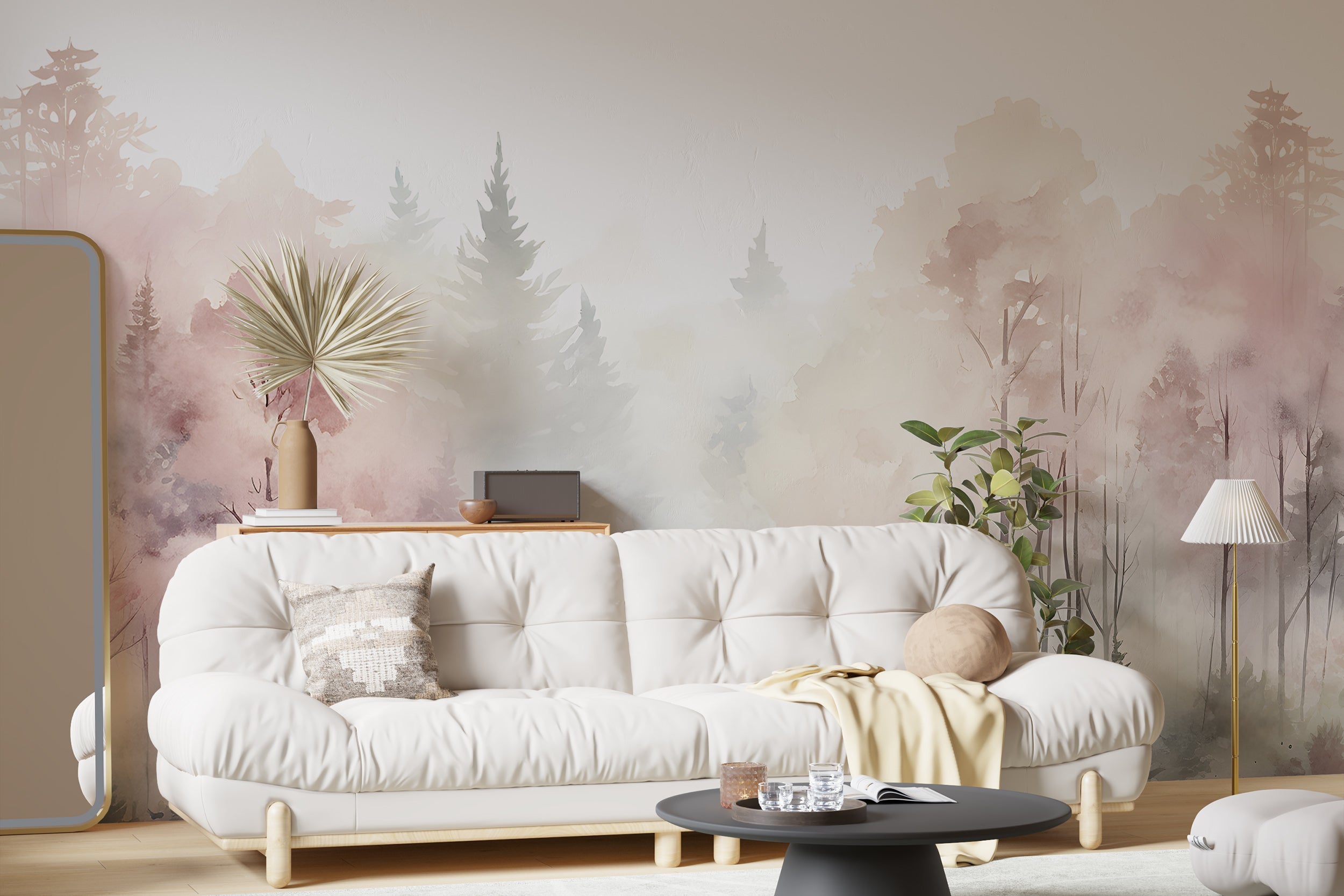 Pink Forest Escape for Interior Design
